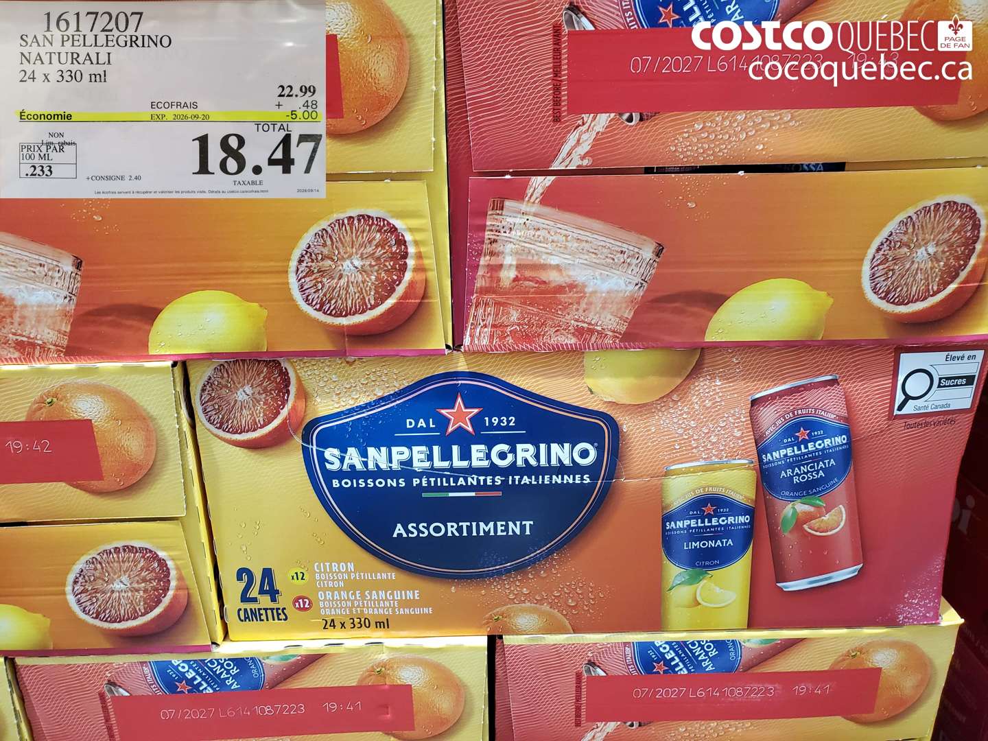 1617207 SAN PELLEGRINO NATURALI ($5.00 INSTANT SAVINGS EXPIRES ON 2026-09-20) $18.47