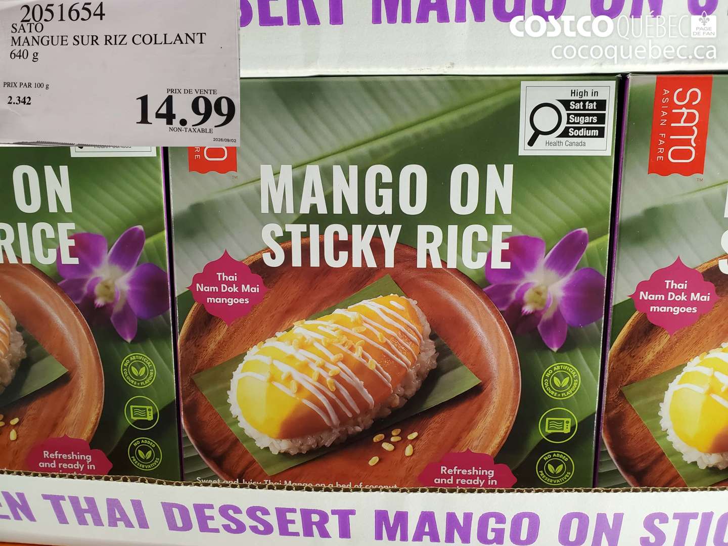2051654 SATO MANGUE SUR RIZ COLLANT $14.99