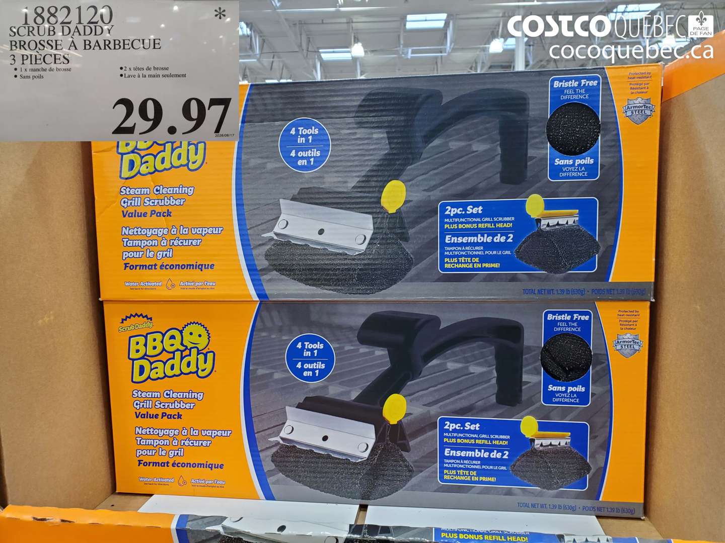 1882120 SCRUB DADDY BROSSE À BARBECUE 3 PIÈCES $29.97