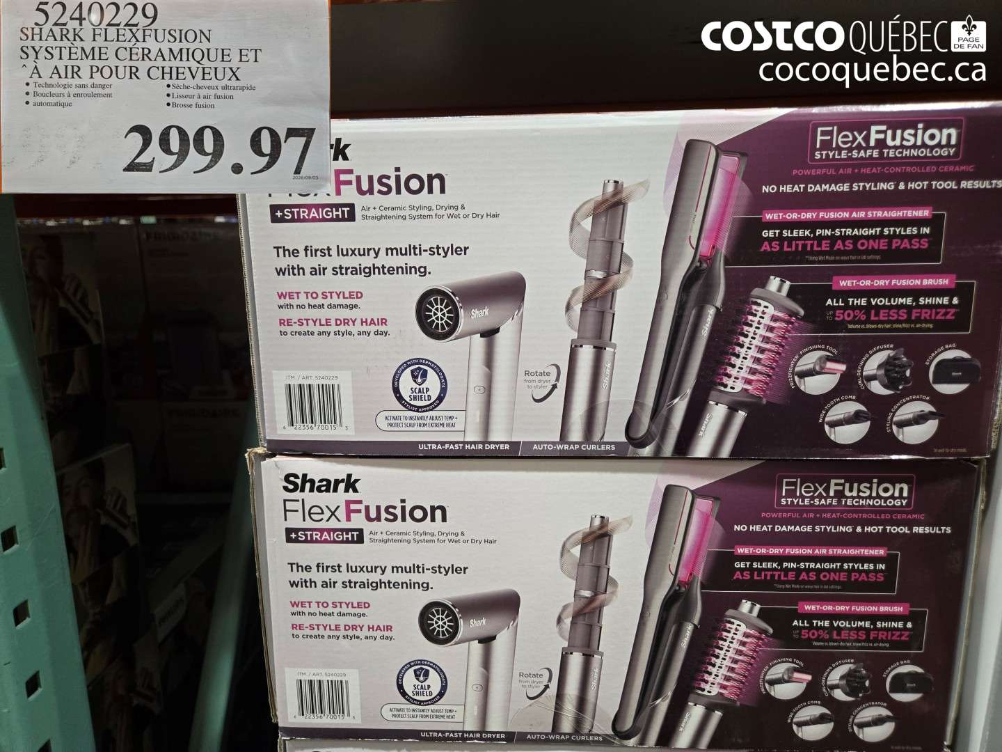 5240229 SHARK FLEXFUSION SYSTÈME CÉRAMIQUE ET À AIR POUR CHEVEUX $299.97