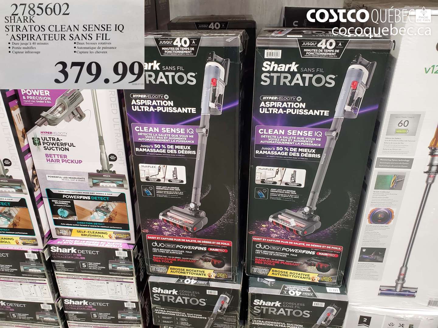 2785602 SHARK STRATOS CLEAN SENSE IQ ASPIRATEUR SANS FIL $379.99