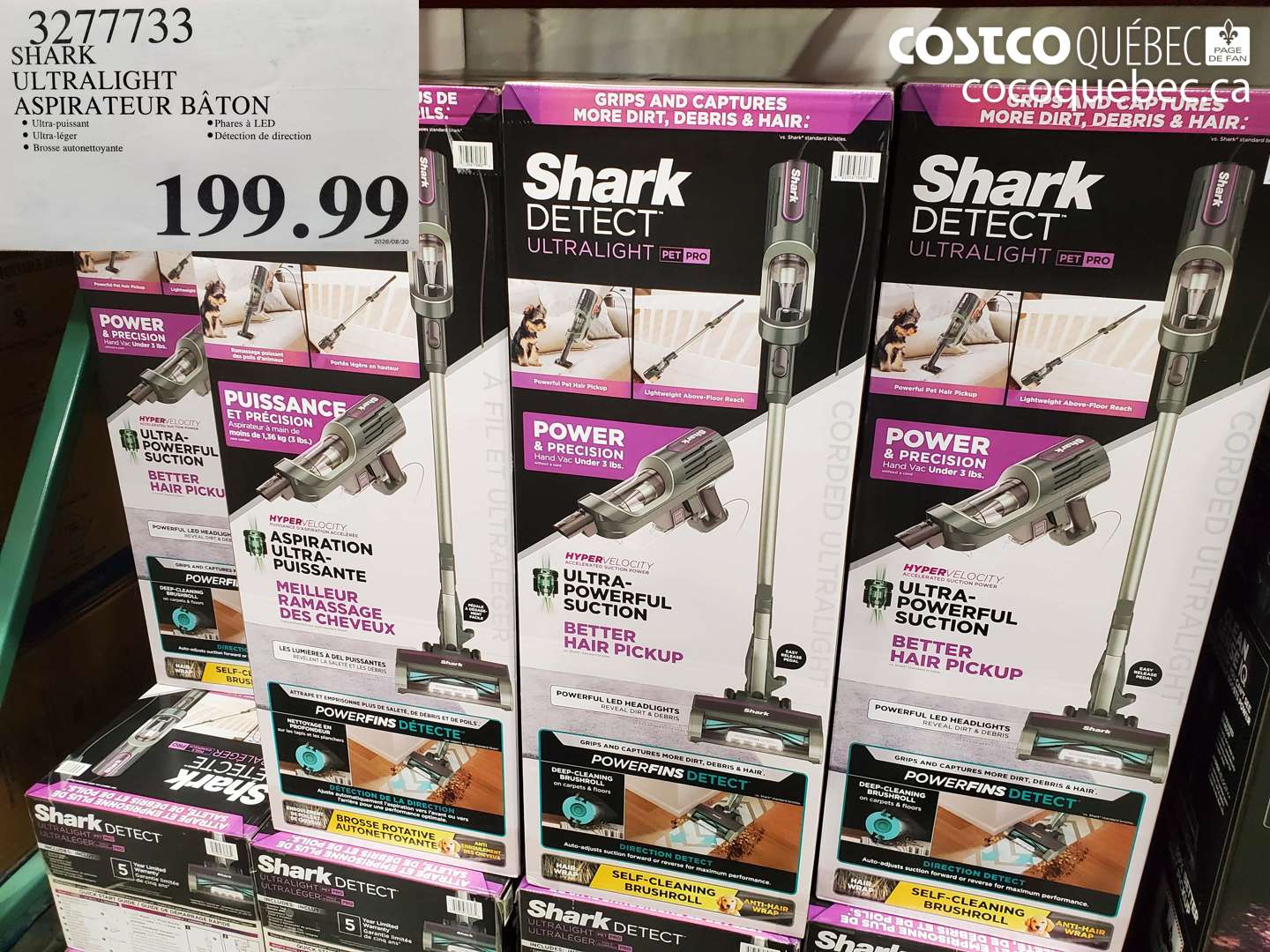 3277733 SHARK ULTRALIGHT ASPIRATEUR BÂTON $199.99
