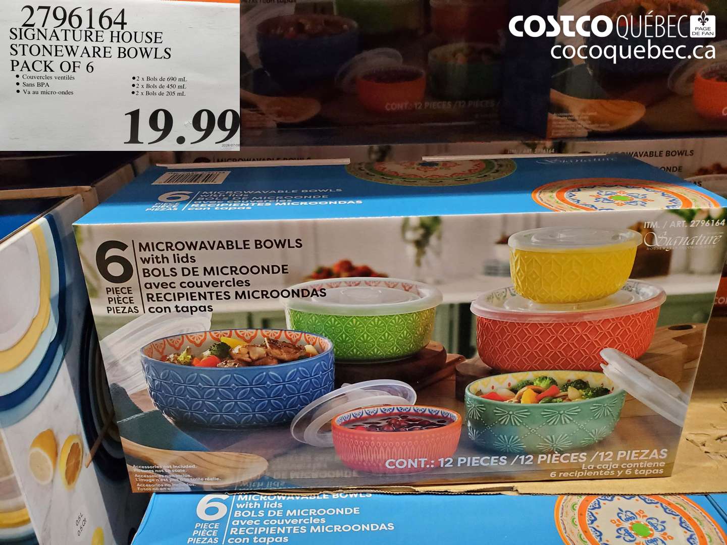 2796164 SIGNATURE HOUSE STONEWARE BOWLS PACK OF 6 $19.99