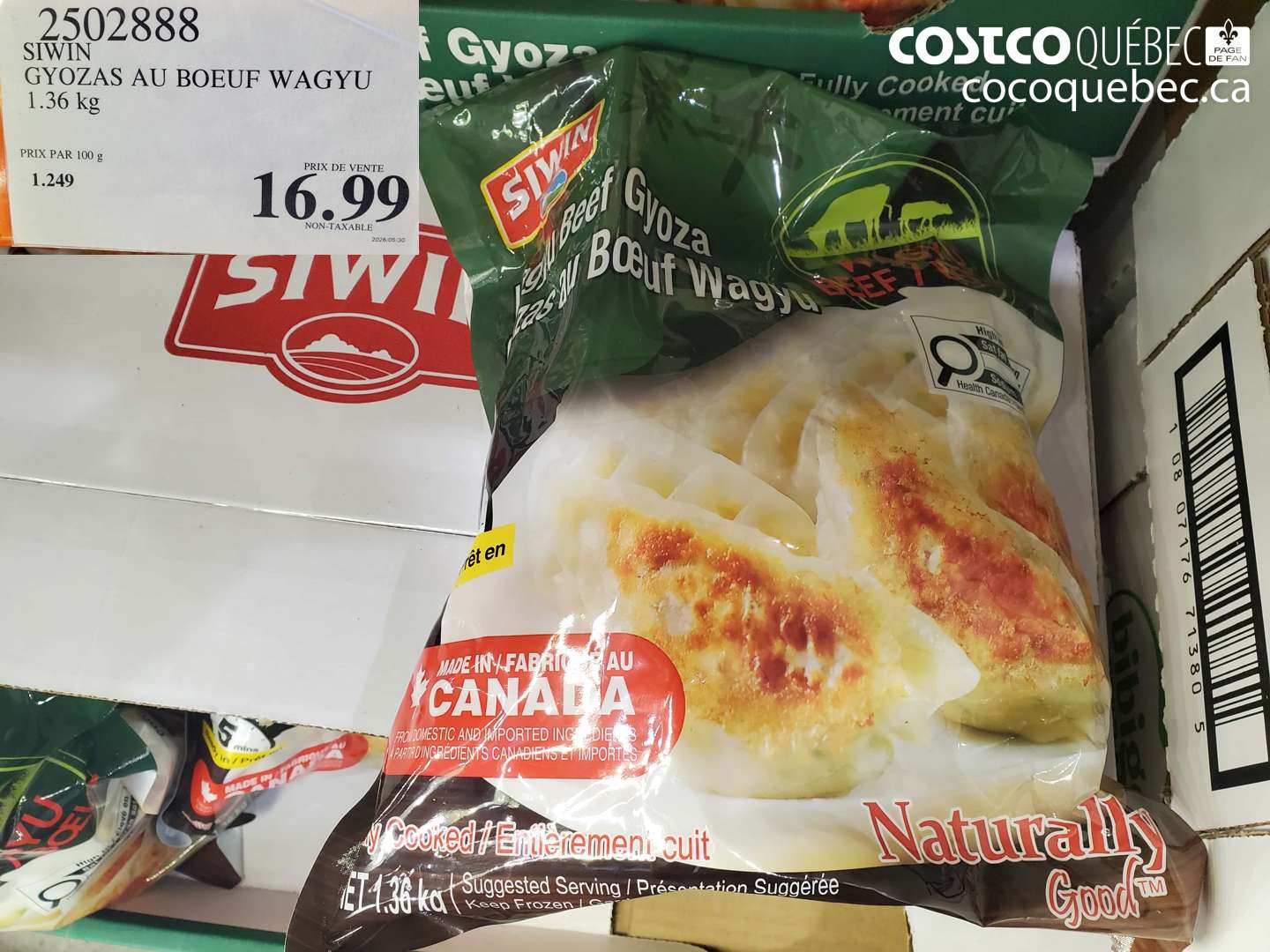 2502888 SIWIN GYOZAS AU BOEUF WAGYU $16.99