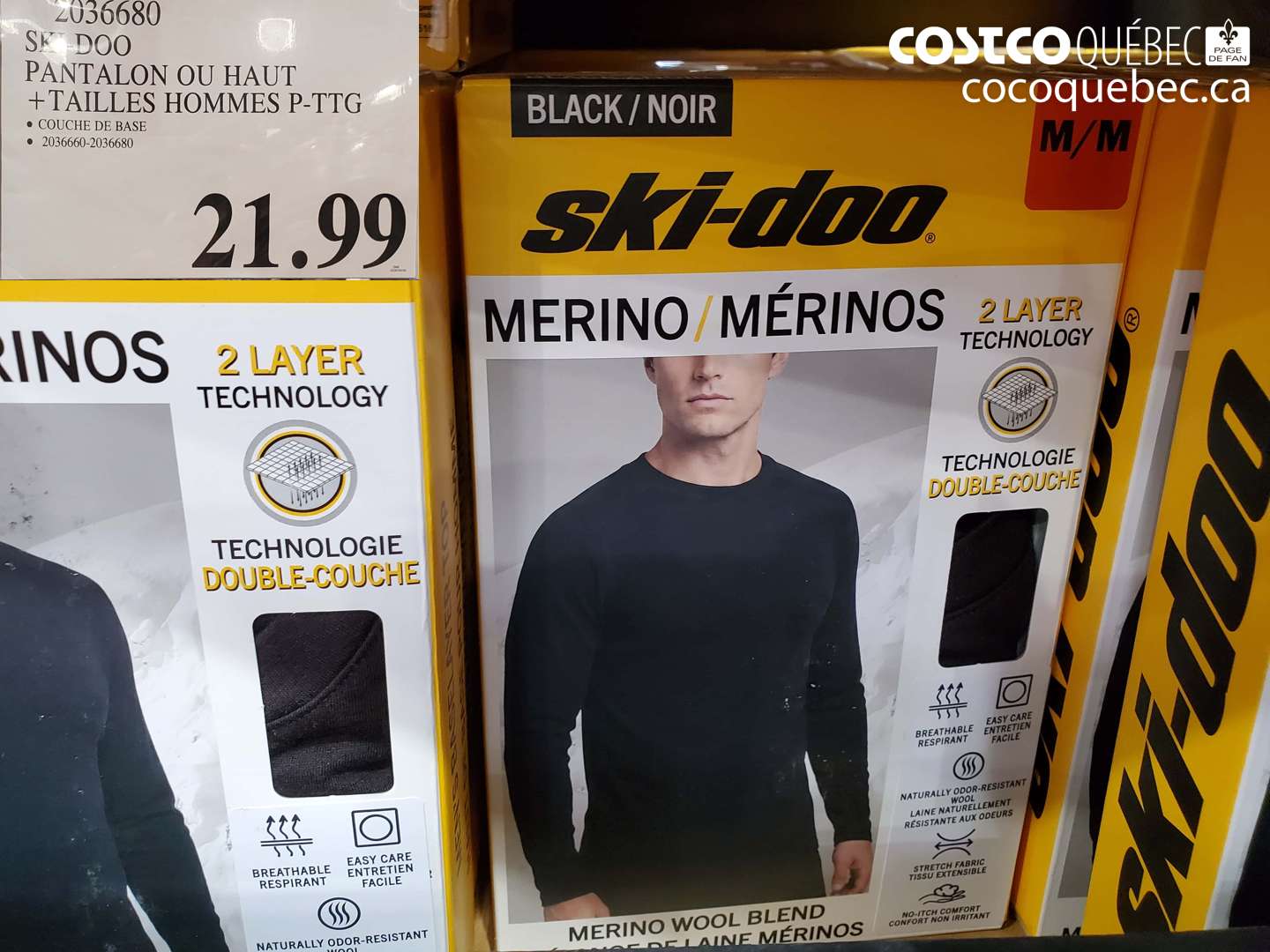 2036680 SKI-DOO PANTALON OU HAUT + TAILLES HOMMES P-TTG $21.99