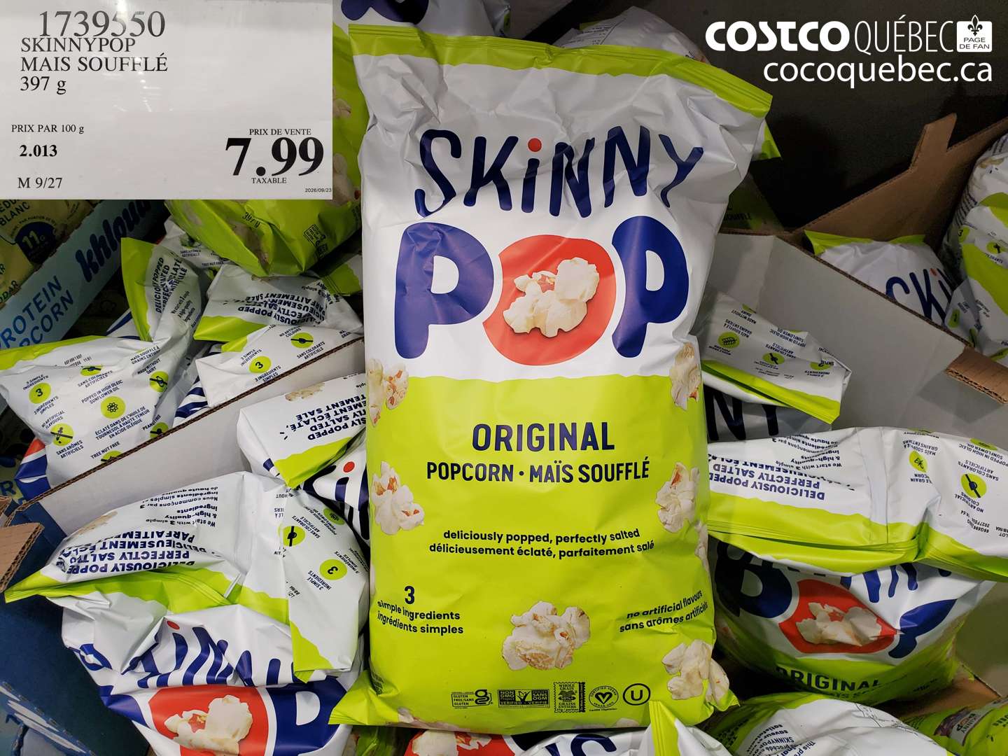 1739550 SKINNYPOP MAIS SOUFFLÉ $7.99