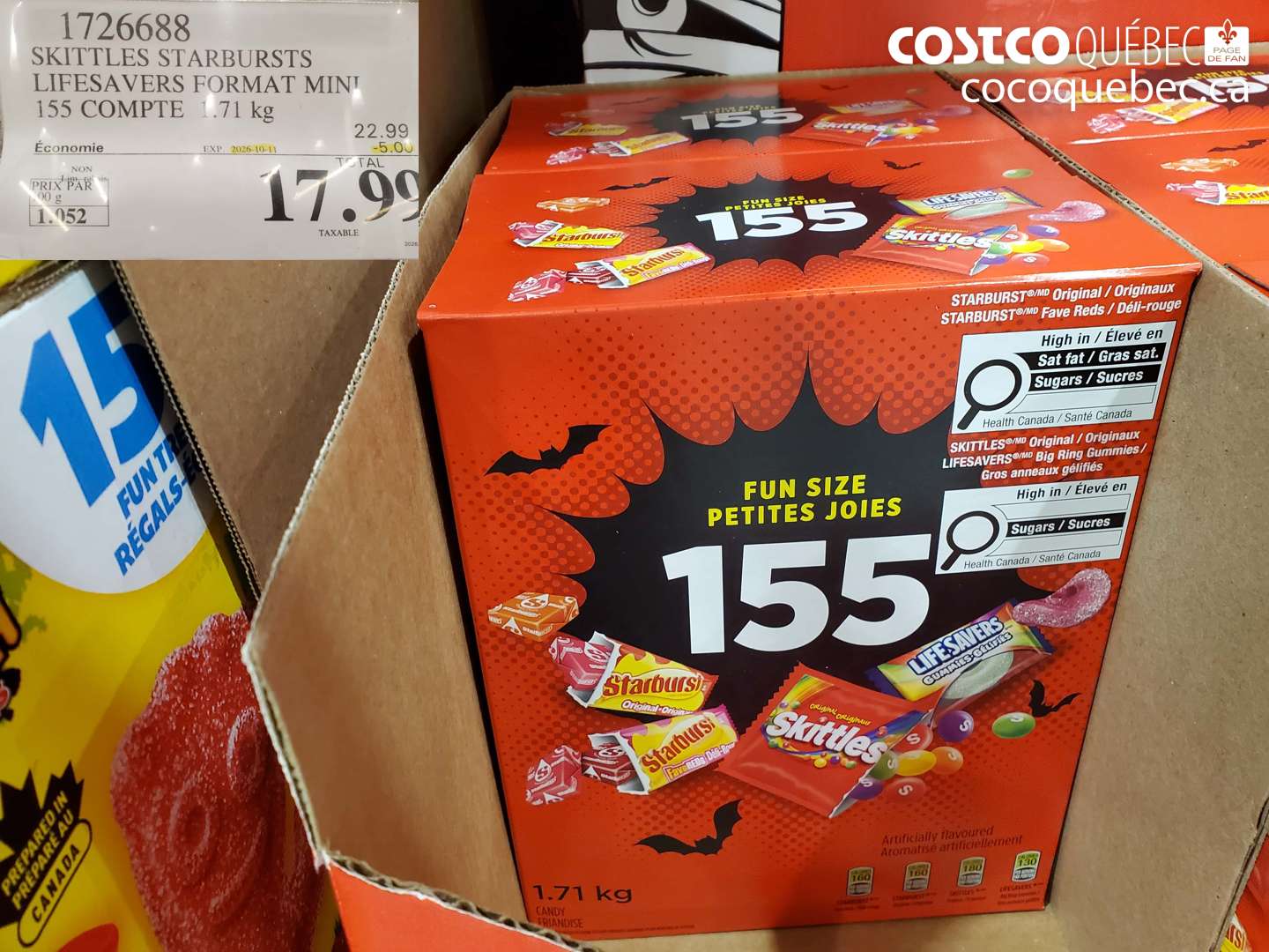 1726688 SKITTLES STARBURSTS LIFESAVERS FORMAT MINI ($5.00 INSTANT SAVINGS EXPIRES ON 2026-10-11) $17.99