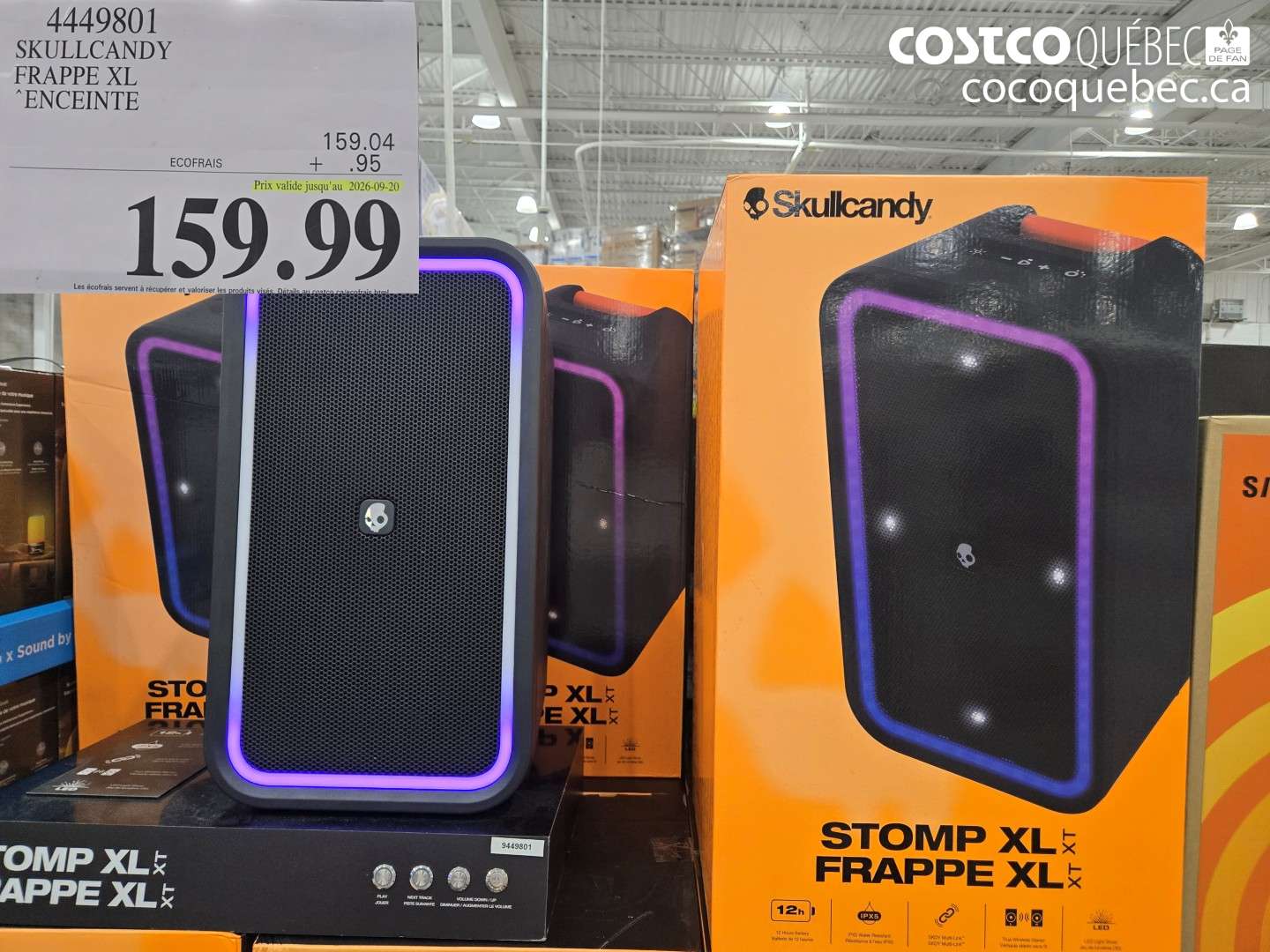 4449801 SKULLCANDY FRAPPE XL ENCEINTE (EXPIRES ON 2026-09-20) $159.99