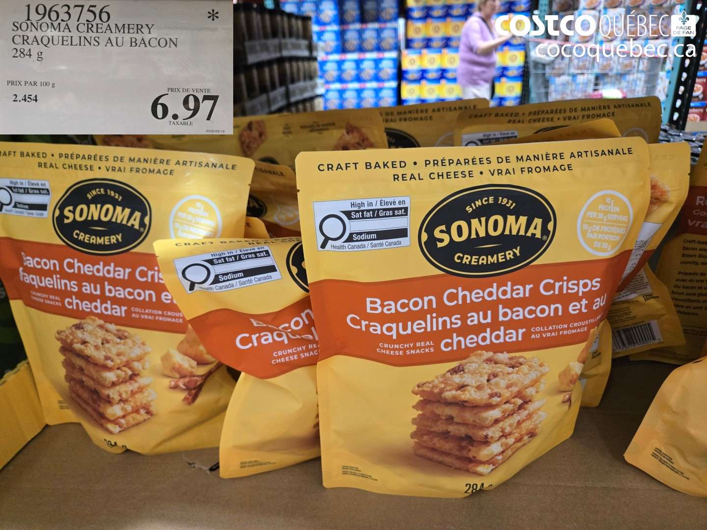 1963756 SONOMA CREAMERY CRAQUELINS AU BACON $6.97