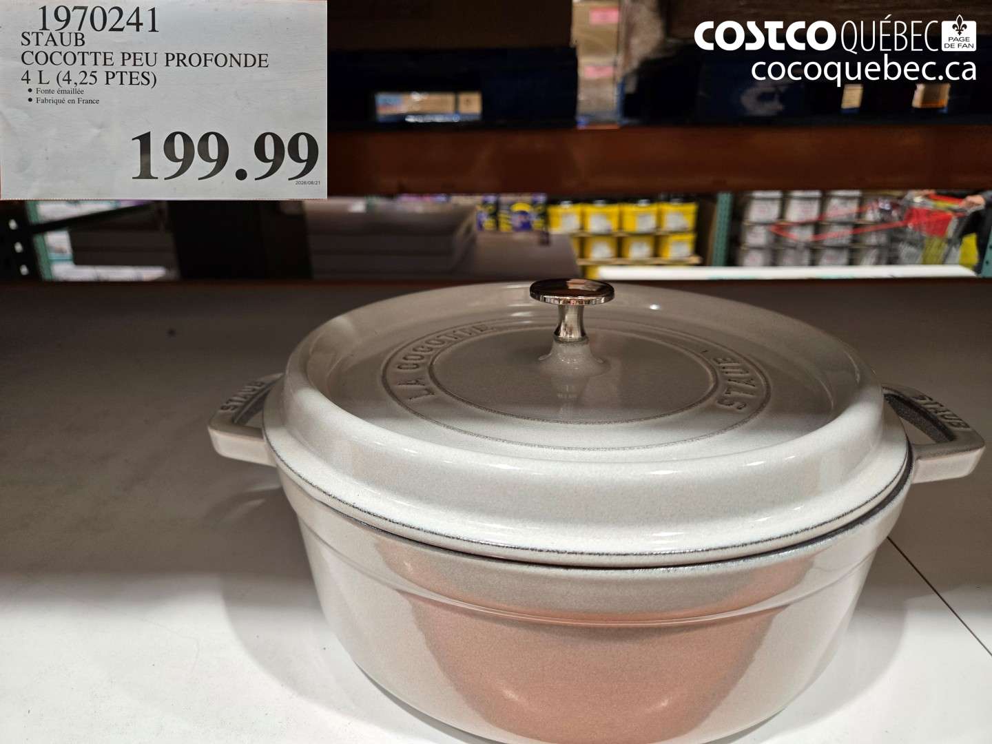 1970241 STAUB COCOTTE PEU PROFONDE 4 L (4.25 PTES) $199.99