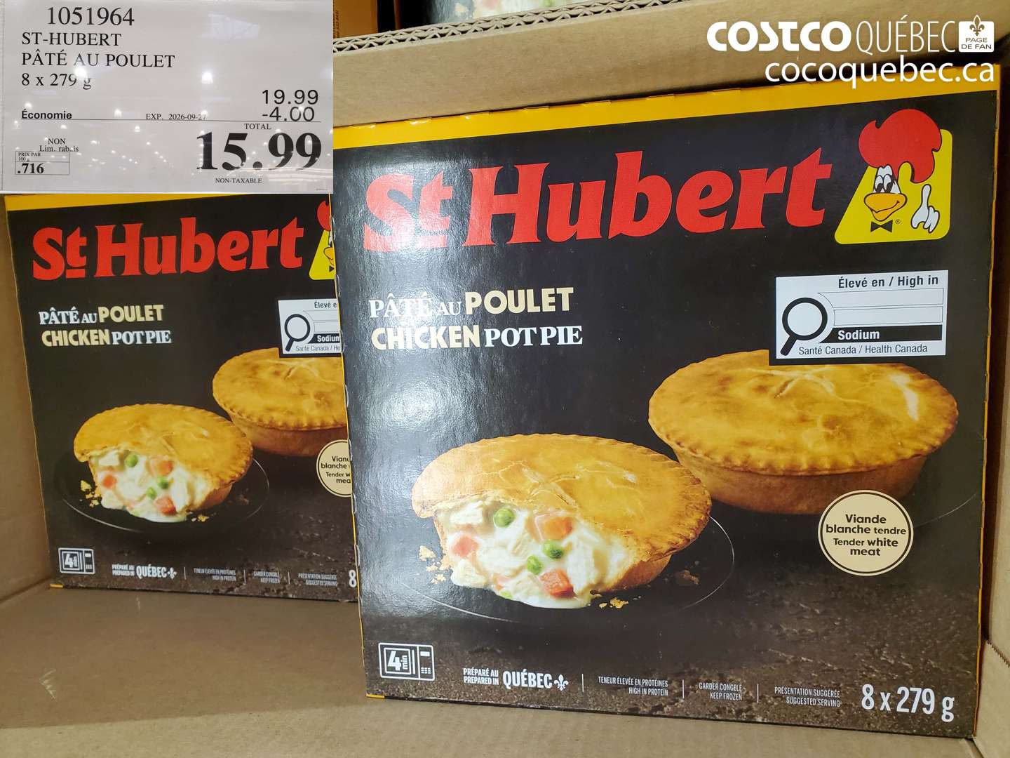 1051964 ST-HUBERT PÂTÉ AU POULET ($4.00 INSTANT SAVINGS EXPIRES ON 2026-09-27) $15.99