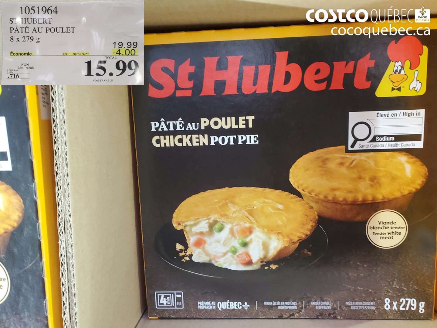 1051964 ST-HUBERT PÂTÉ AU POULET ($4.00 INSTANT SAVINGS EXPIRES ON 2026-09-27) $15.99