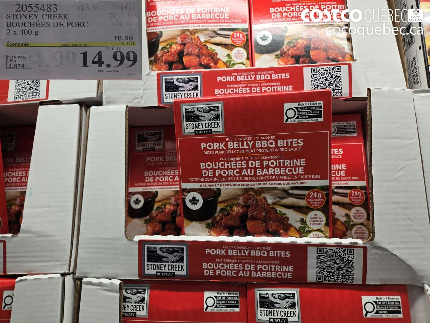 2055483 STONEY CREEK BOUCHÉES DE PORC ($4.00 INSTANT SAVINGS EXPIRES ON 2026-09-13) $14.99