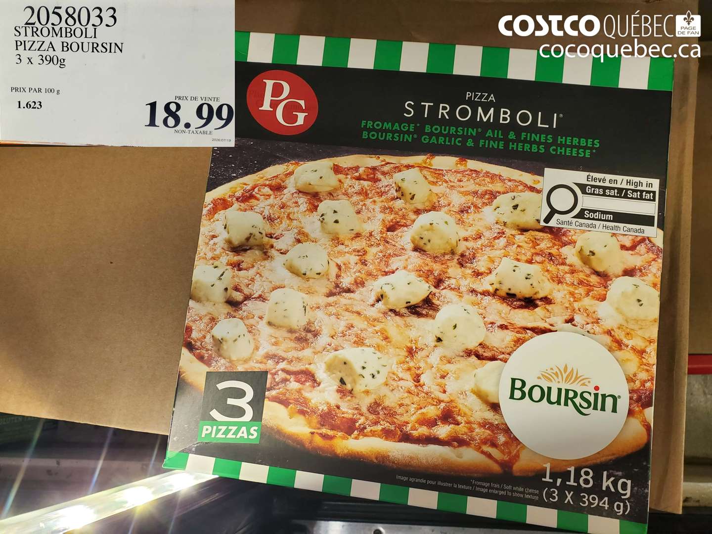 2058033 STROMBOLI PIZZA BOURSIN $18.99