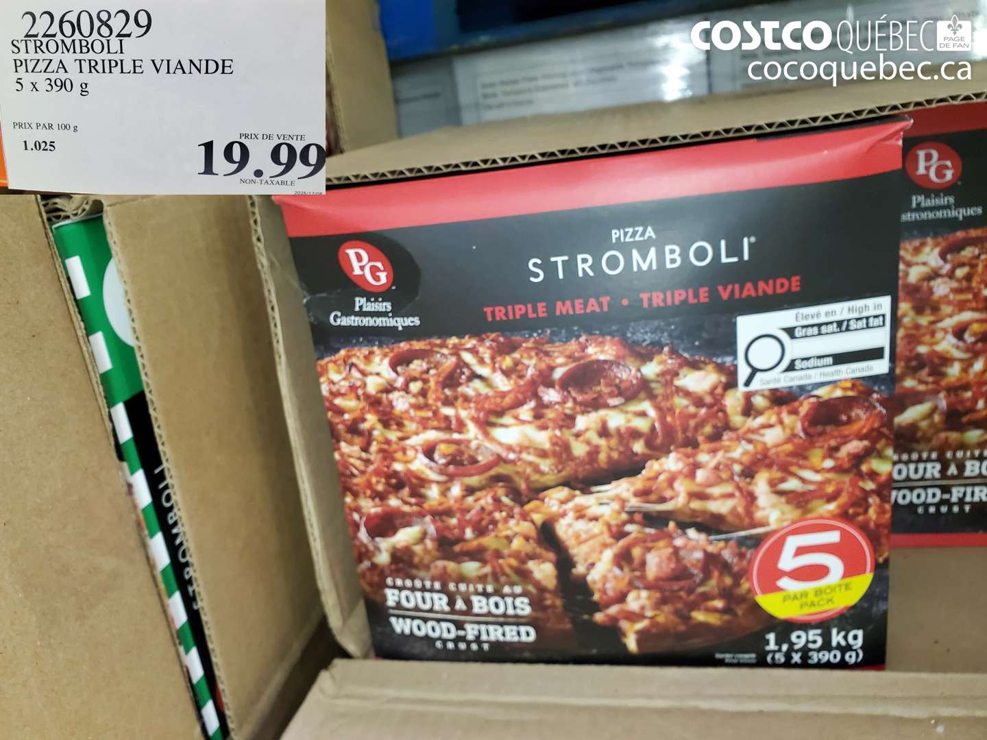 2260829 STROMBOLI PIZZA TRIPLE VIANDE $19.99