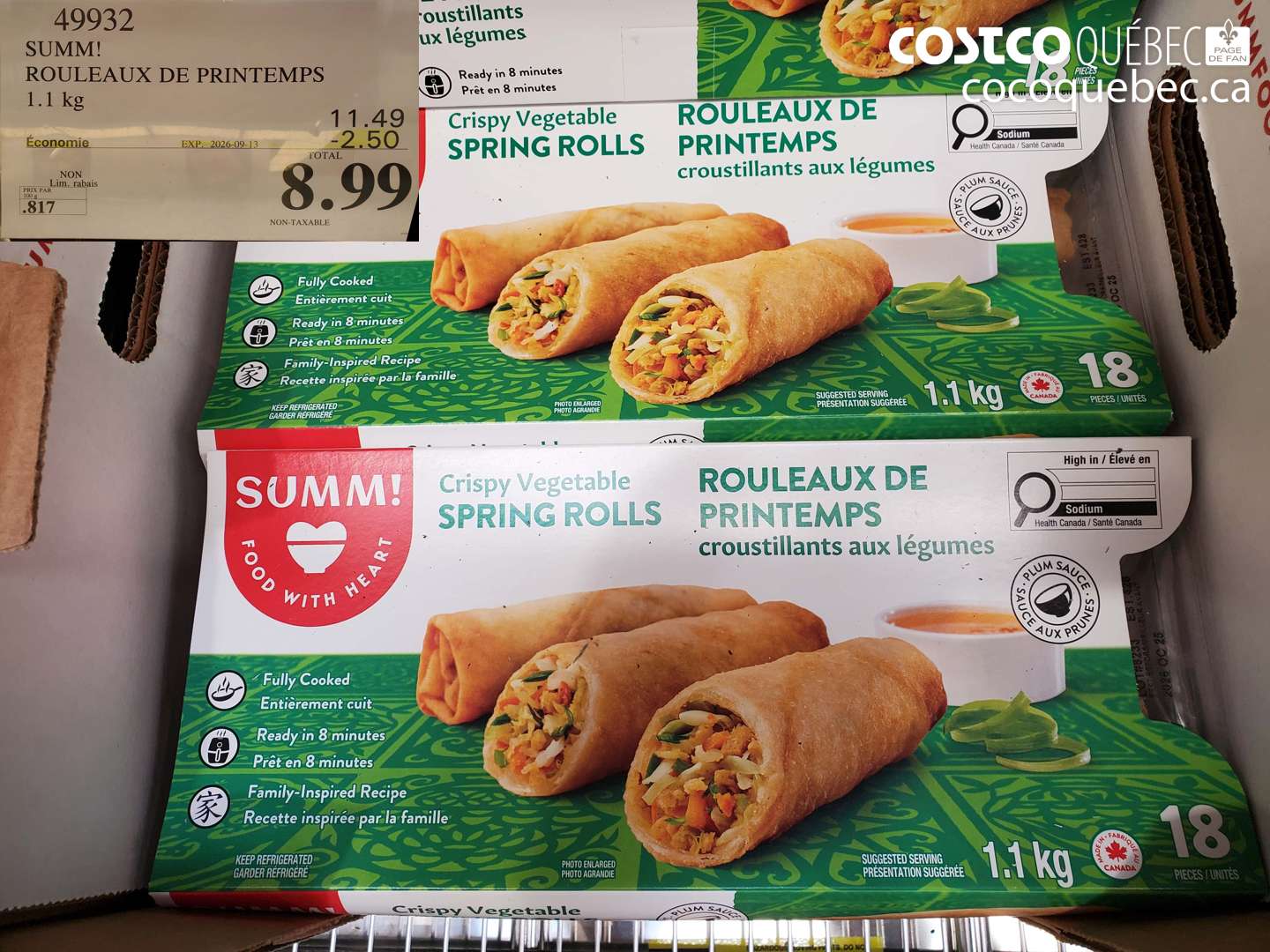 49932 SUMM! ROULEAUX DE PRINTEMPS ($2.50 INSTANT SAVINGS EXPIRES ON 2026-09-13) $8.99
