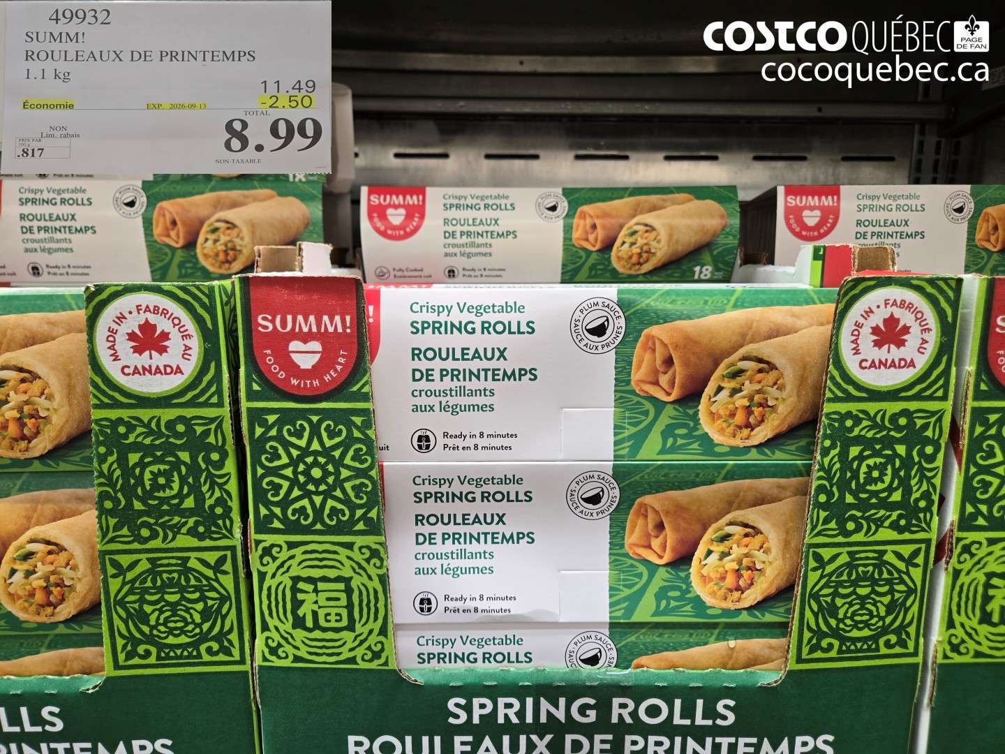 49932 SUMM! ROULEAUX DE PRINTEMPS ($2.50 INSTANT SAVINGS EXPIRES ON 2026-09-13) $8.99