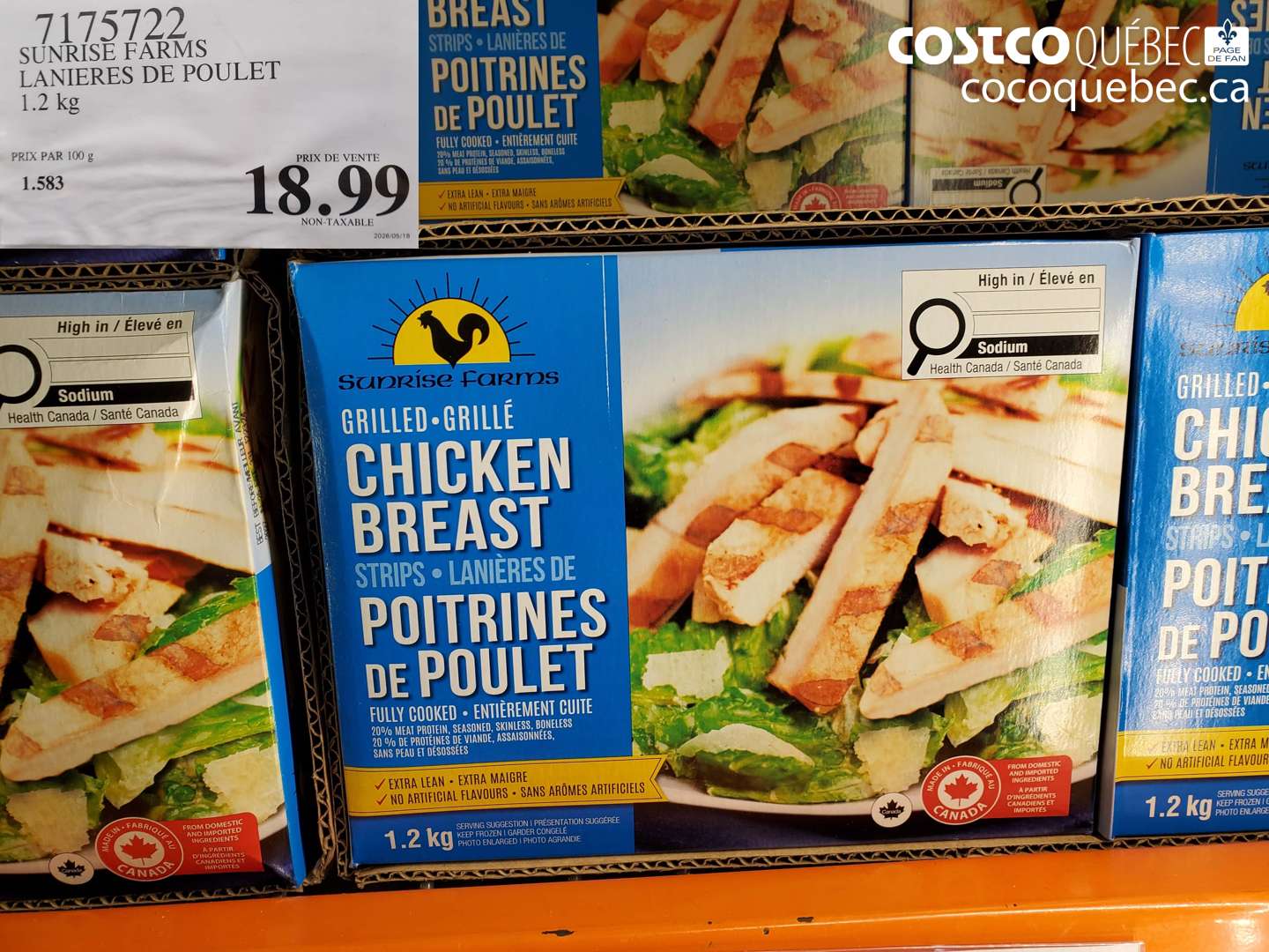 7175722 SUNRISE FARMS LANIERES DE POULET $18.99