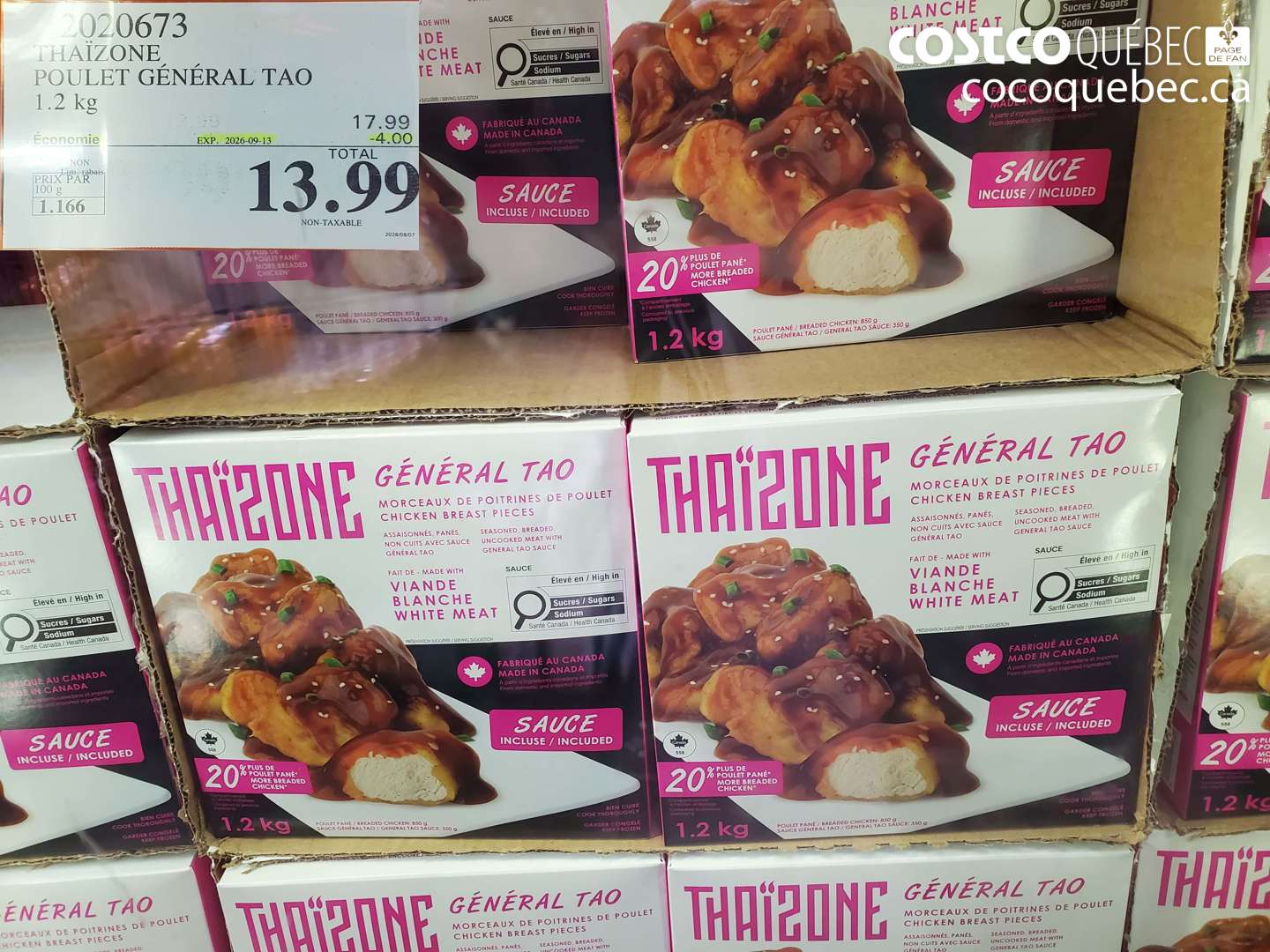 2020673 THAÏZONE POULET GÉNÉRAL TAO ($4.00 INSTANT SAVINGS EXPIRES ON 2026-09-13) $13.99