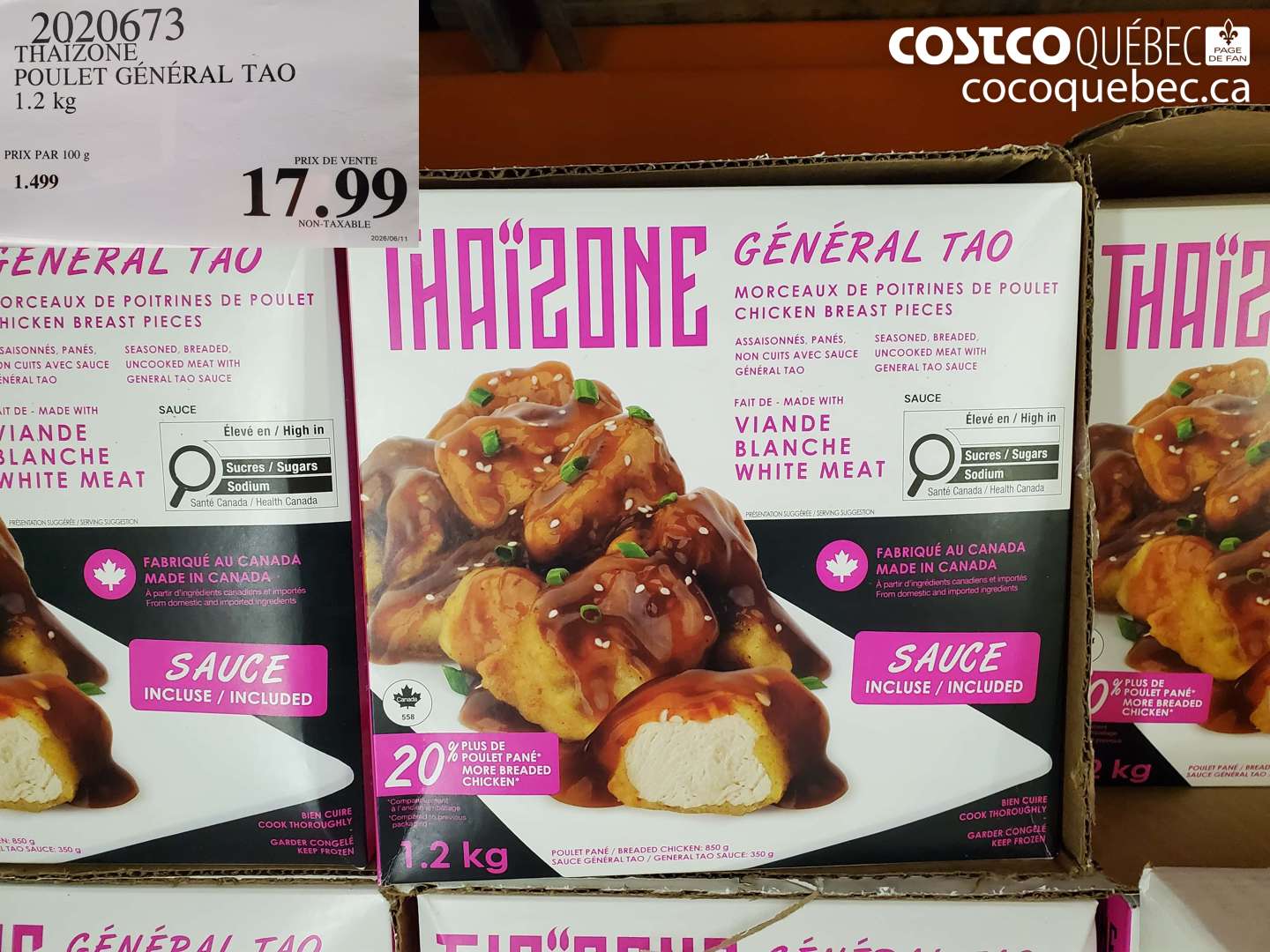 2020673 THAIZONE POULET GÉNÉRAL TAO $17.99