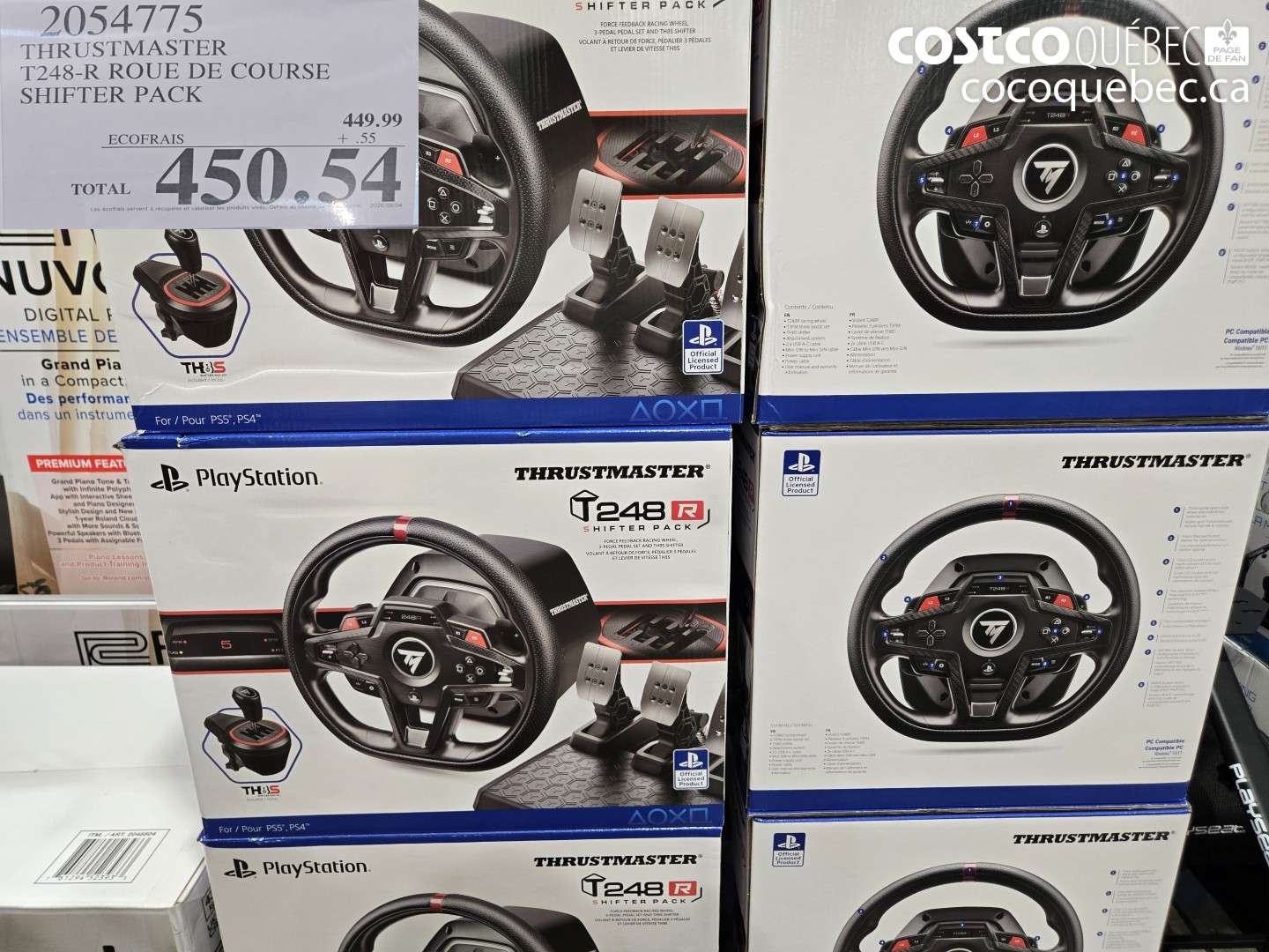 2054775 THRUSTMASTER T248-R ROUE DE COURSE SHIFTER PACK $450.54