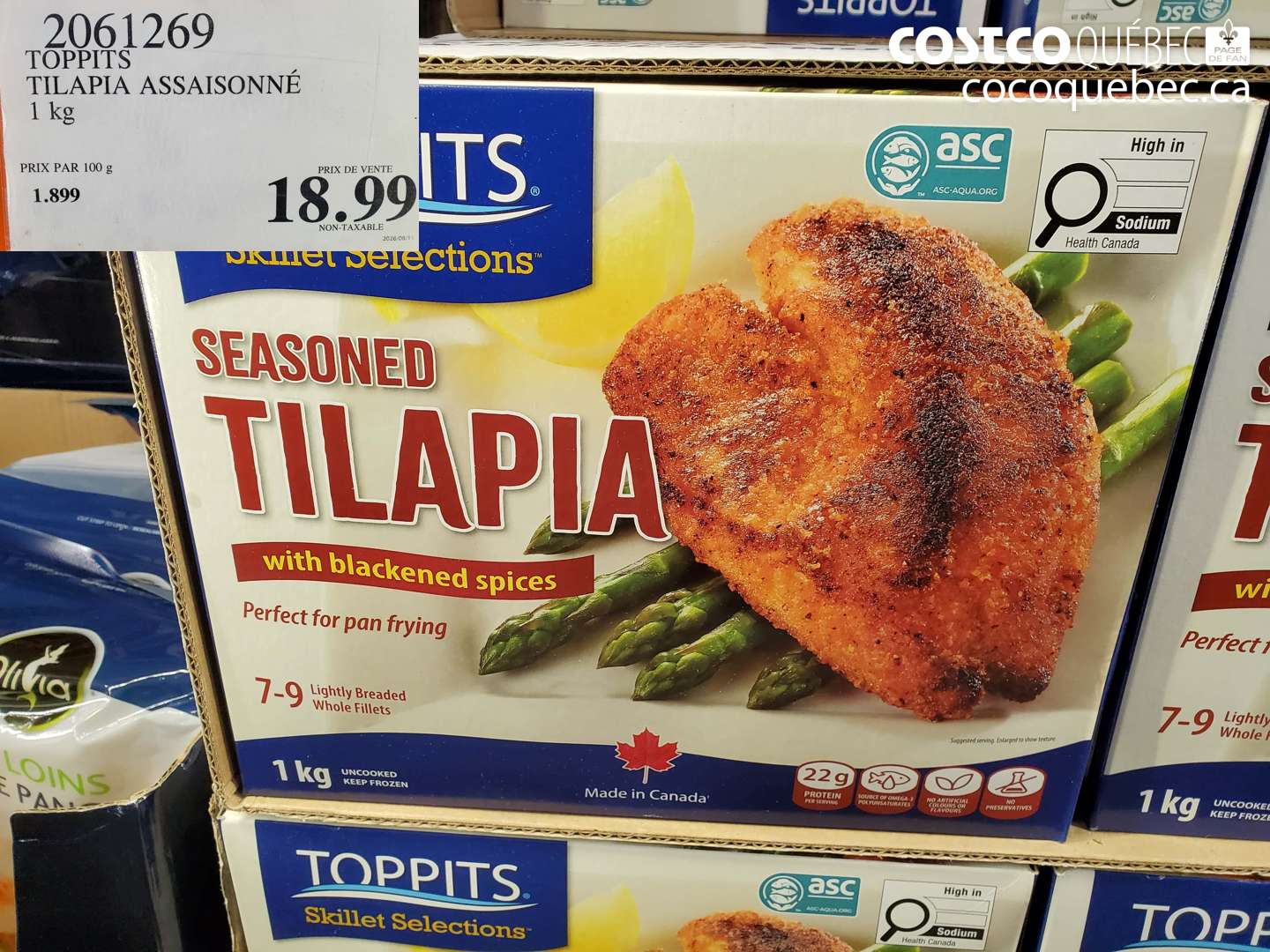 2061269 TOPPITS TILAPIA ASSAISONNÉ $18.99