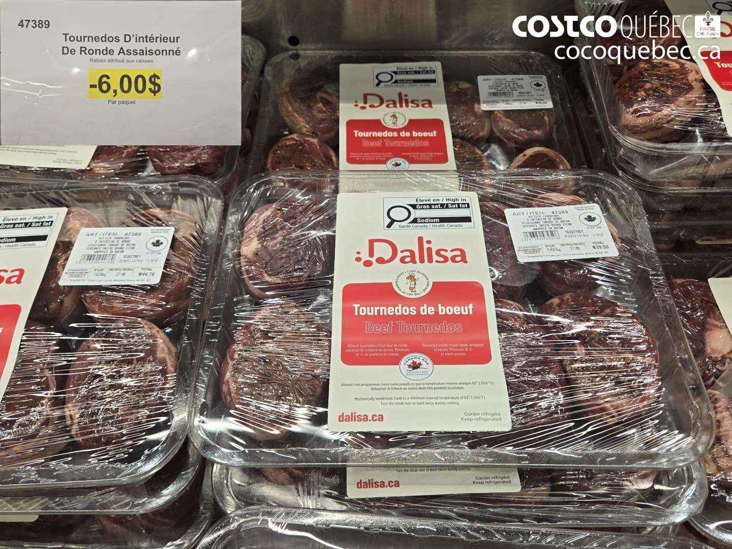 47389 TOURNEDOS D’INTÉRIEUR DE RONDE ASSAISONNÉ ($6.00 INSTANT SAVINGS)