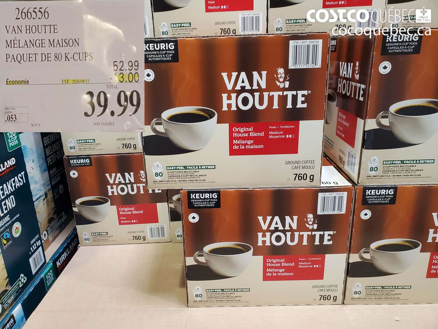 266556 VAN HOUTTE MÉLANGE MAISON PAQUET DE 80 K-CUPS ($13.00 INSTANT SAVINGS EXPIRES ON 2026-09-13) $39.99