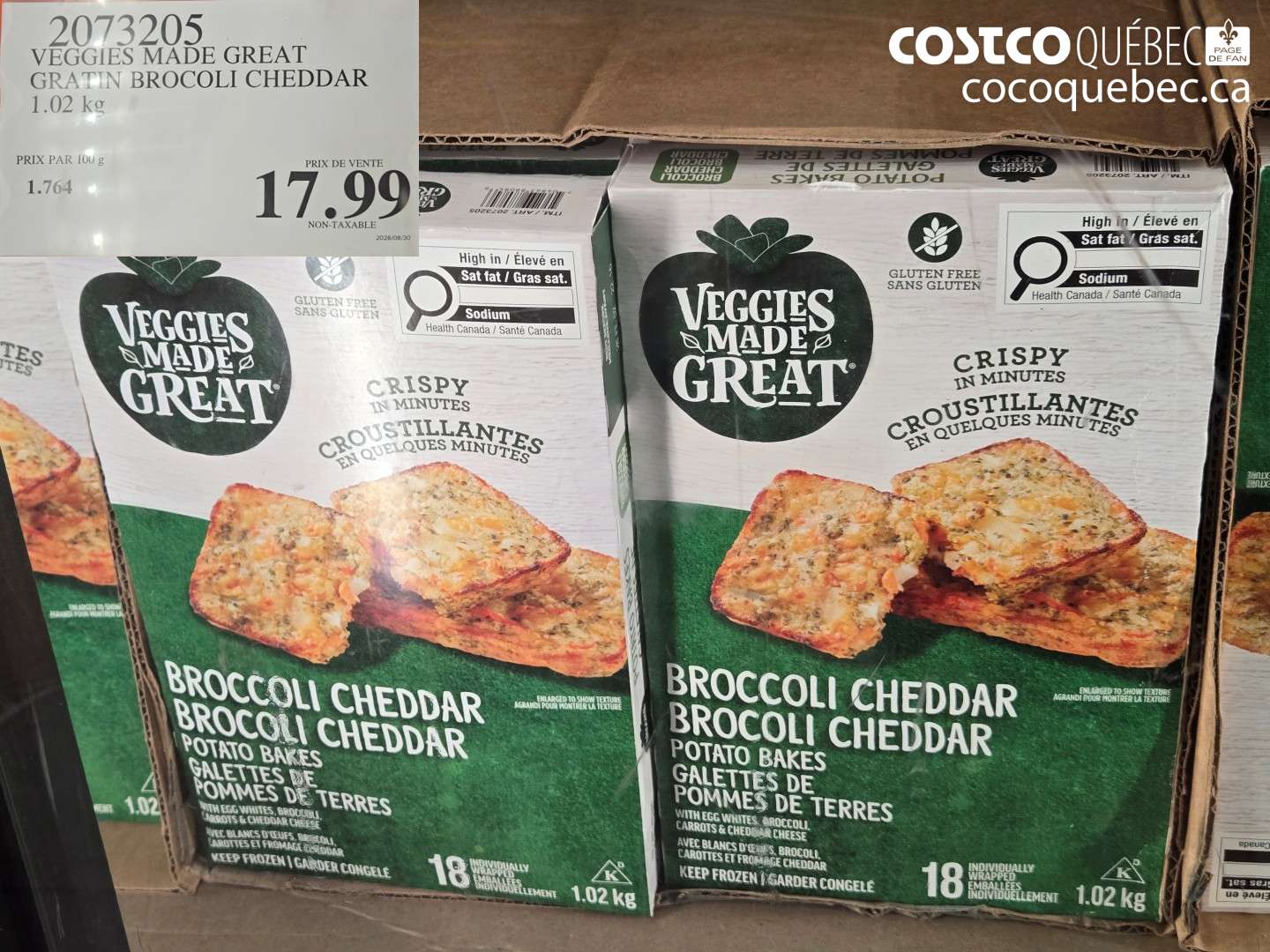 2073205 VEGGIES MADE GREAT GRATIN BROCOLI CHEDDAR $17.99