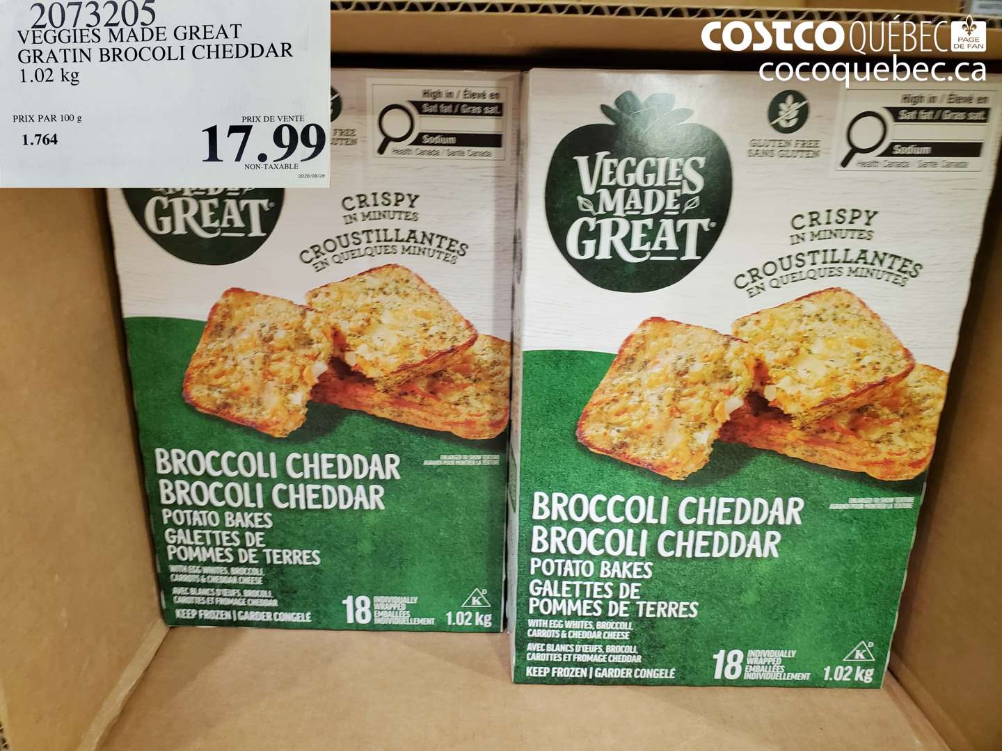 2073205 VEGGIES MADE GREAT GRATIN BROCOLI CHEDDAR $17.99