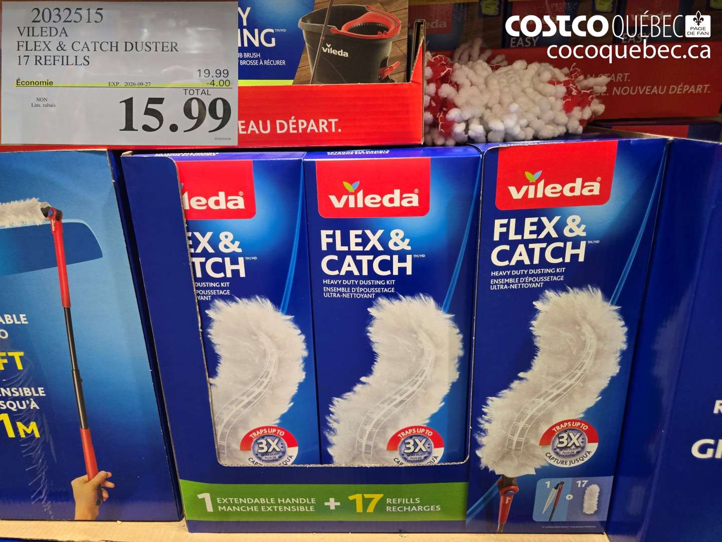 2032515 VILEDA FLEX & CATCH DUSTER 17 REFILLS ($4.00 INSTANT SAVINGS EXPIRES ON 2026-09-27) $15.99