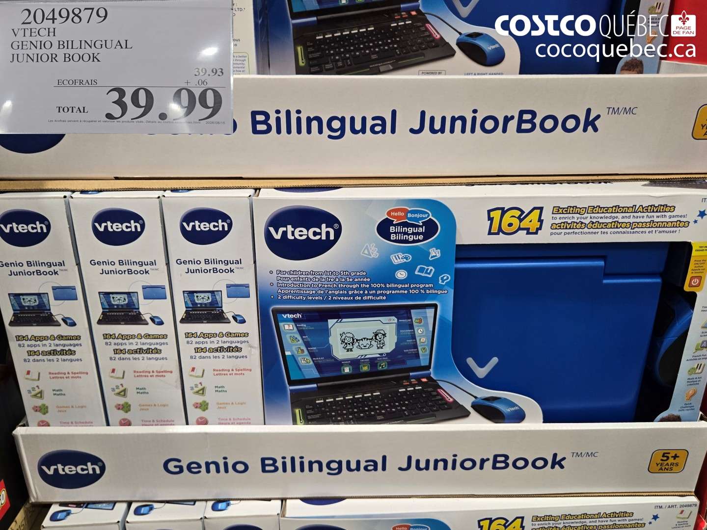2049879 VTECH GENIO BILINGUAL JUNIOR BOOK $39.99