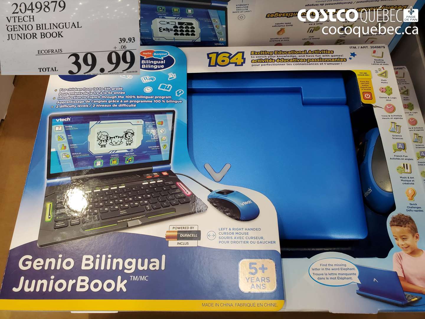 2049879 VTECH GENIO BILINGUAL JUNIOR BOOK $39.99
