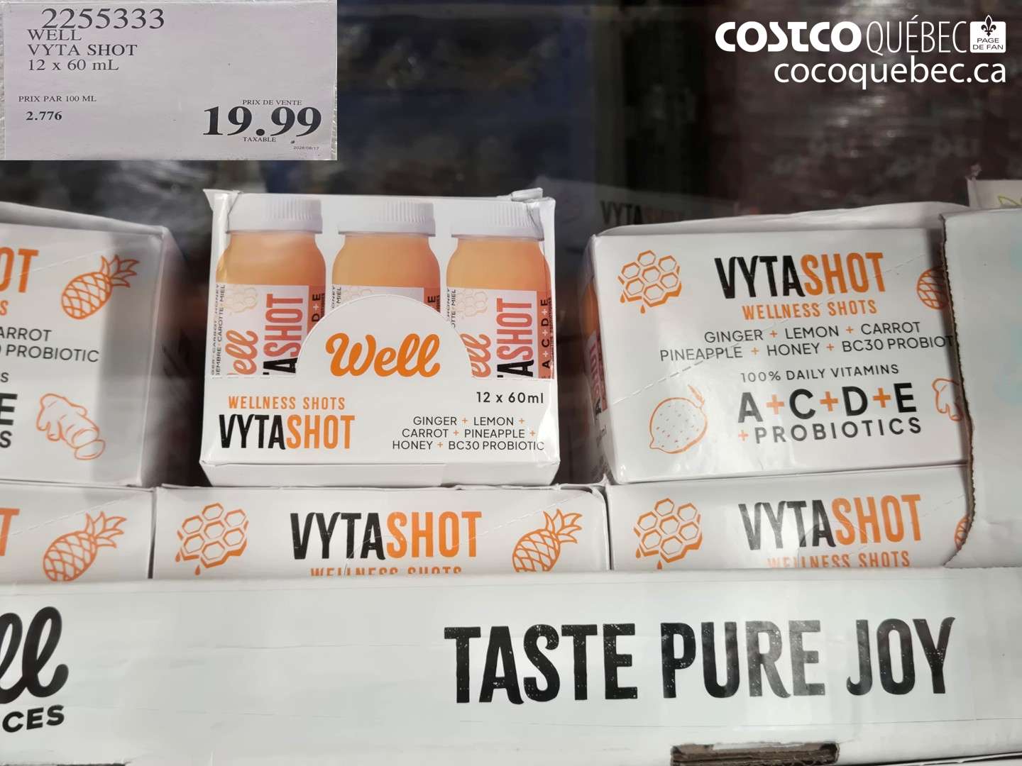 2255333 WELL VYTA SHOT 12 X 60 ML $19.99