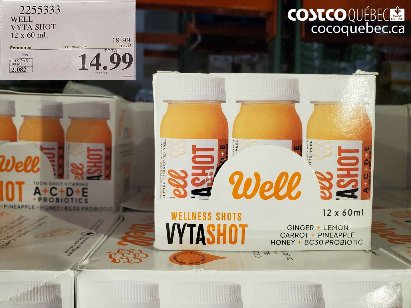 2255333 WELL VYTA SHOT 12 X 60 ML ($5.00 INSTANT SAVINGS EXPIRES ON 2026-10-25) $14.99