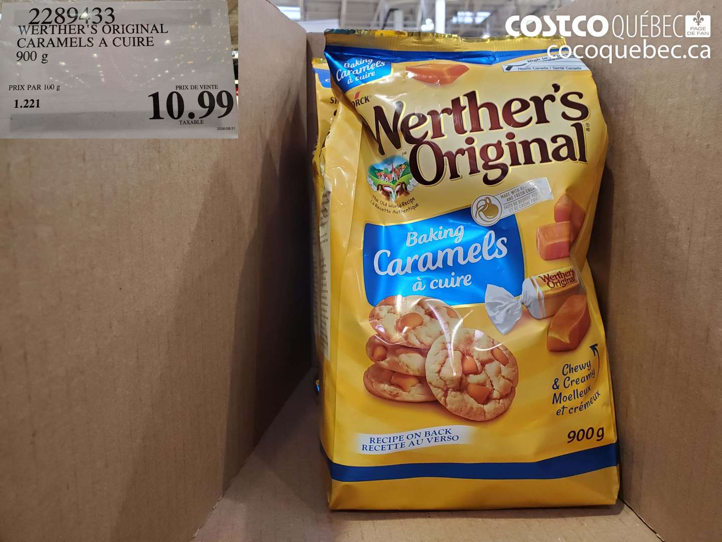 2289433 WERTHER'S ORIGINAL CARAMELS A CUIRE $10.99