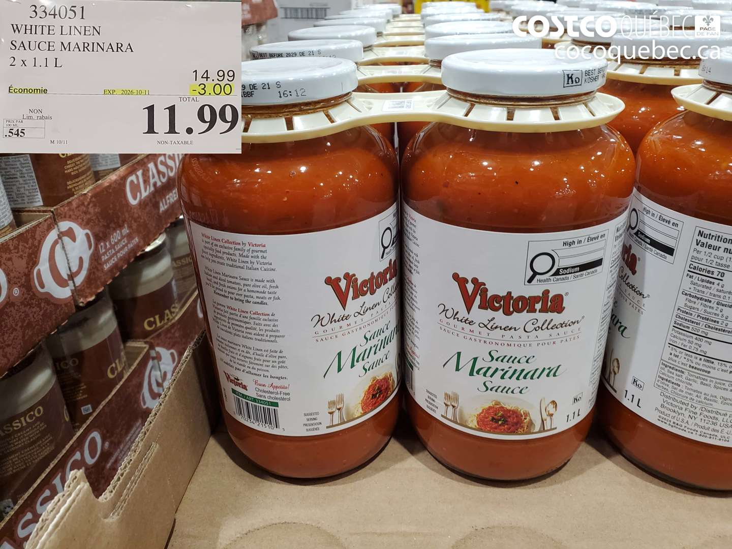 334051 WHITE LINEN SAUCE MARINARA ($3.00 INSTANT SAVINGS EXPIRES ON 2026-10-11) $11.99