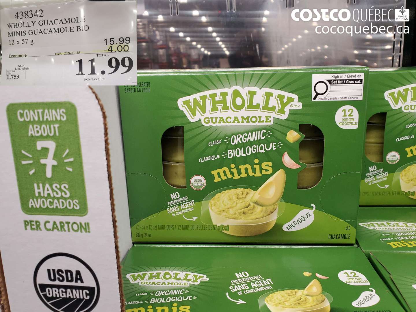 438342 WHOLLY GUACAMOLE MINIS GUACAMOLE BIO ($4.00 INSTANT SAVINGS EXPIRES ON 2026-10-25) $11.99