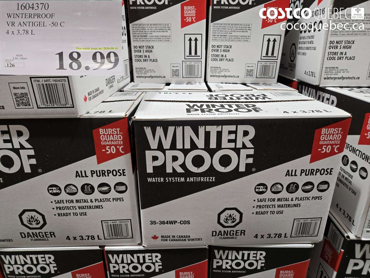 1604370 WINTERPROOF VR ANTIGEL -50 C (EXPIRES ON 2026-09-16) $18.99