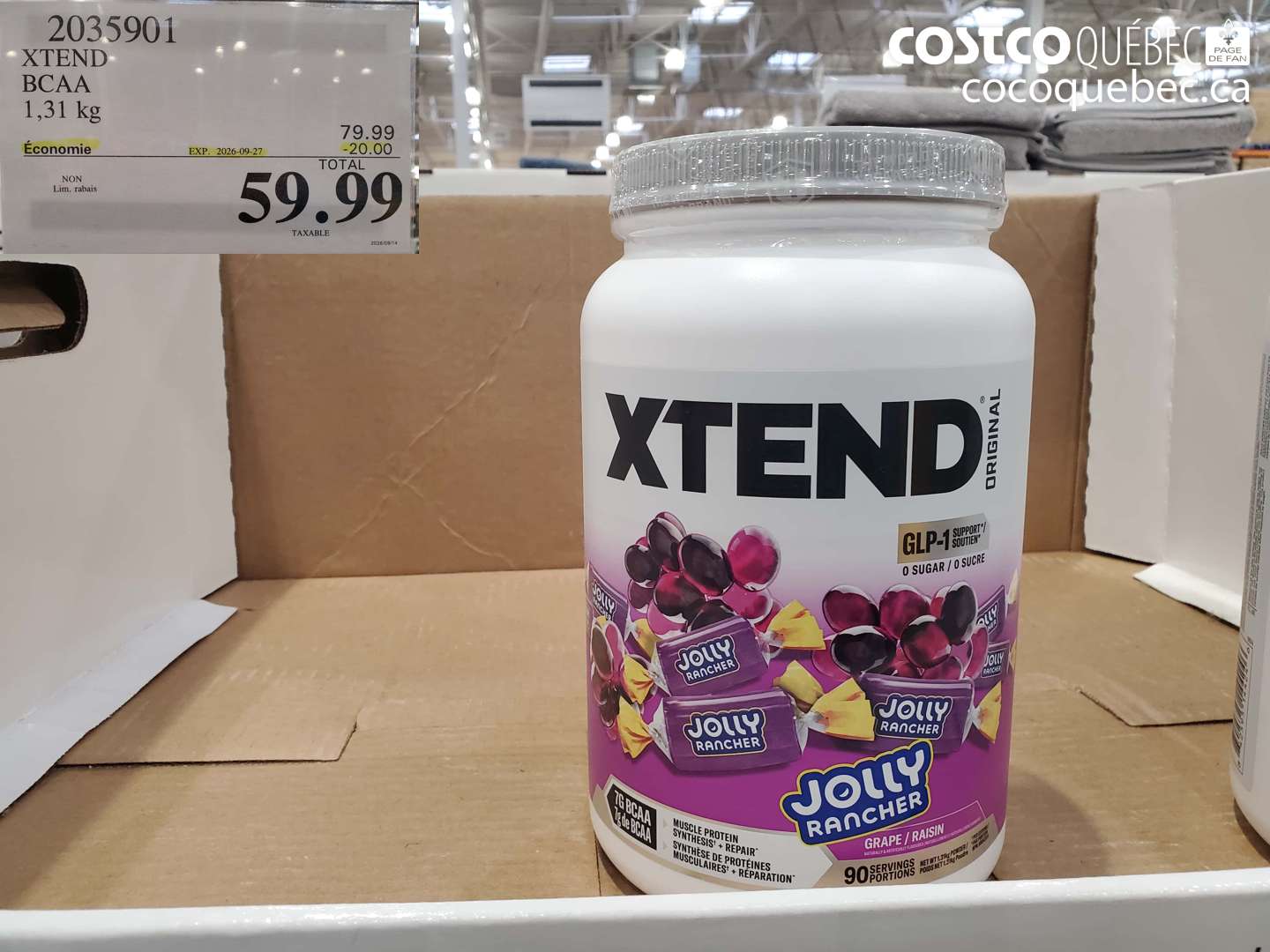 2035901 XTEND BCAA 1.31 KG ($20.00 INSTANT SAVINGS EXPIRES ON 2026-09-27) $59.99
