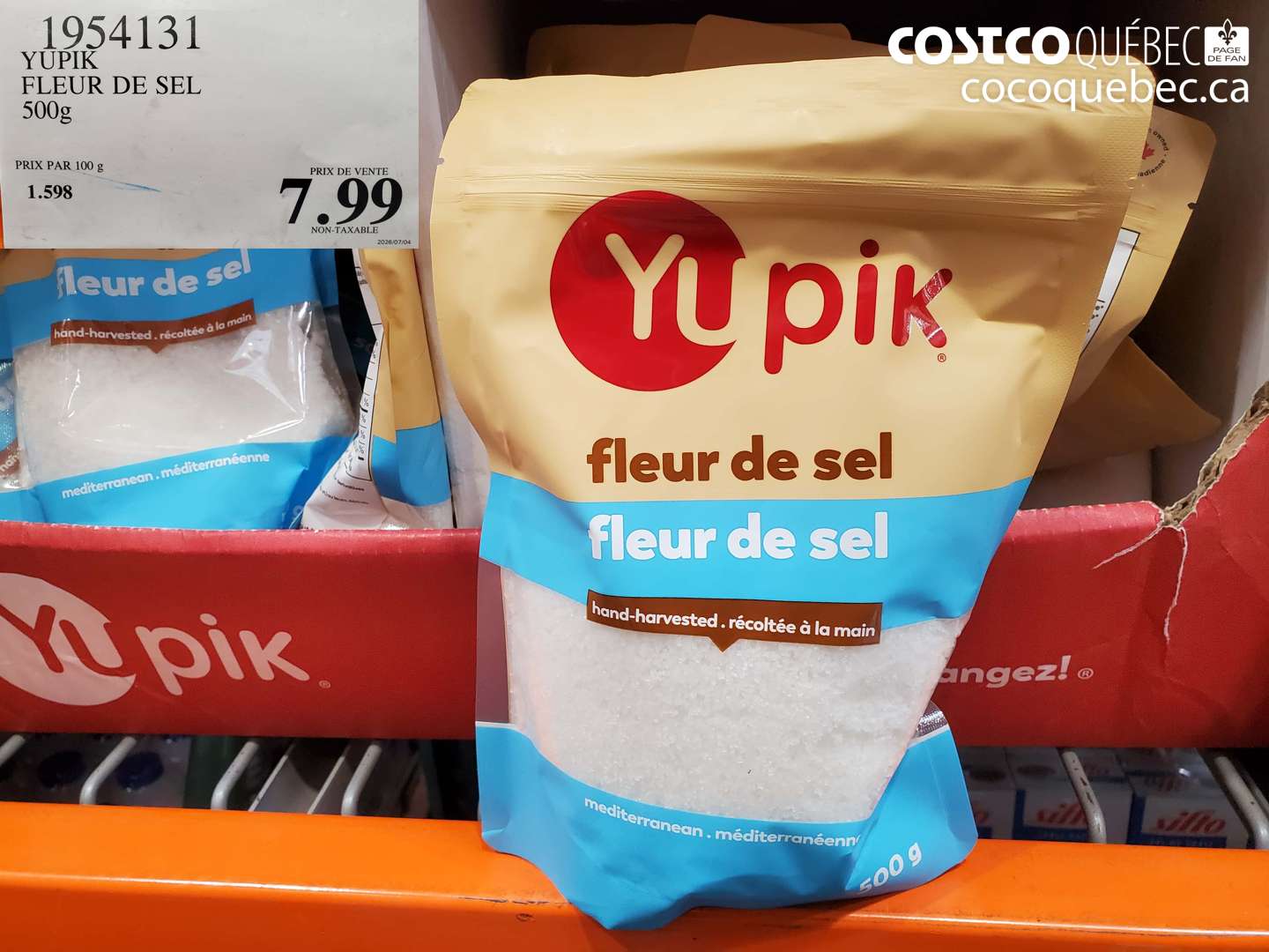 1954131 YUPIK FLEUR DE SEL 500G $7.99