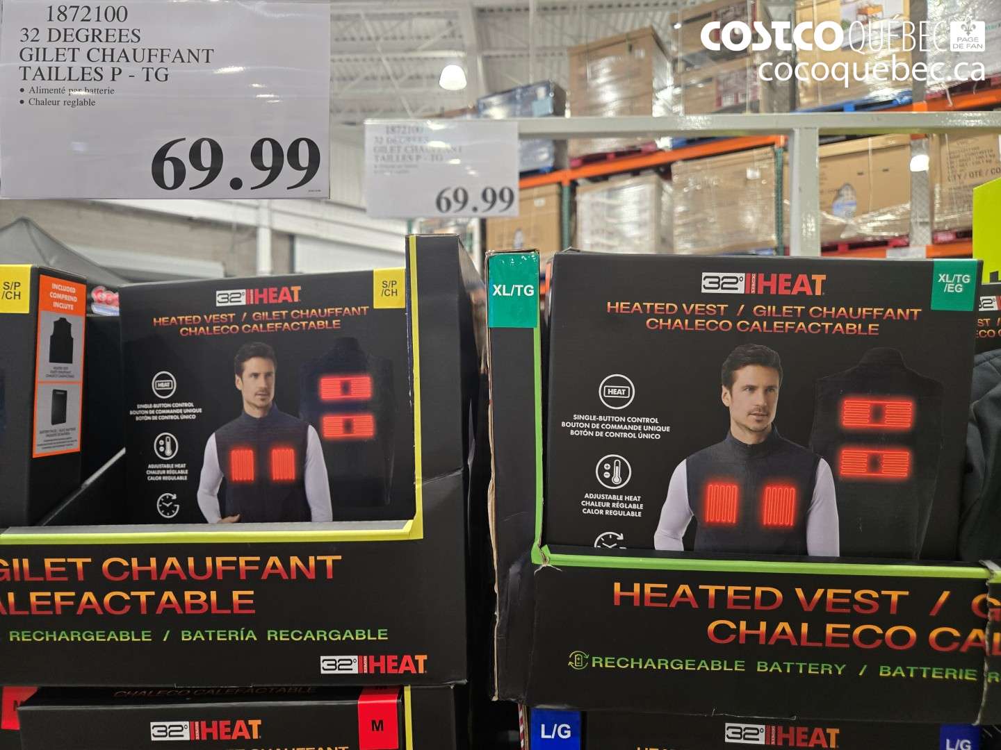 1872100 32 DEGREES GILET CHAUFFANT TAILLES P - TG $69.99