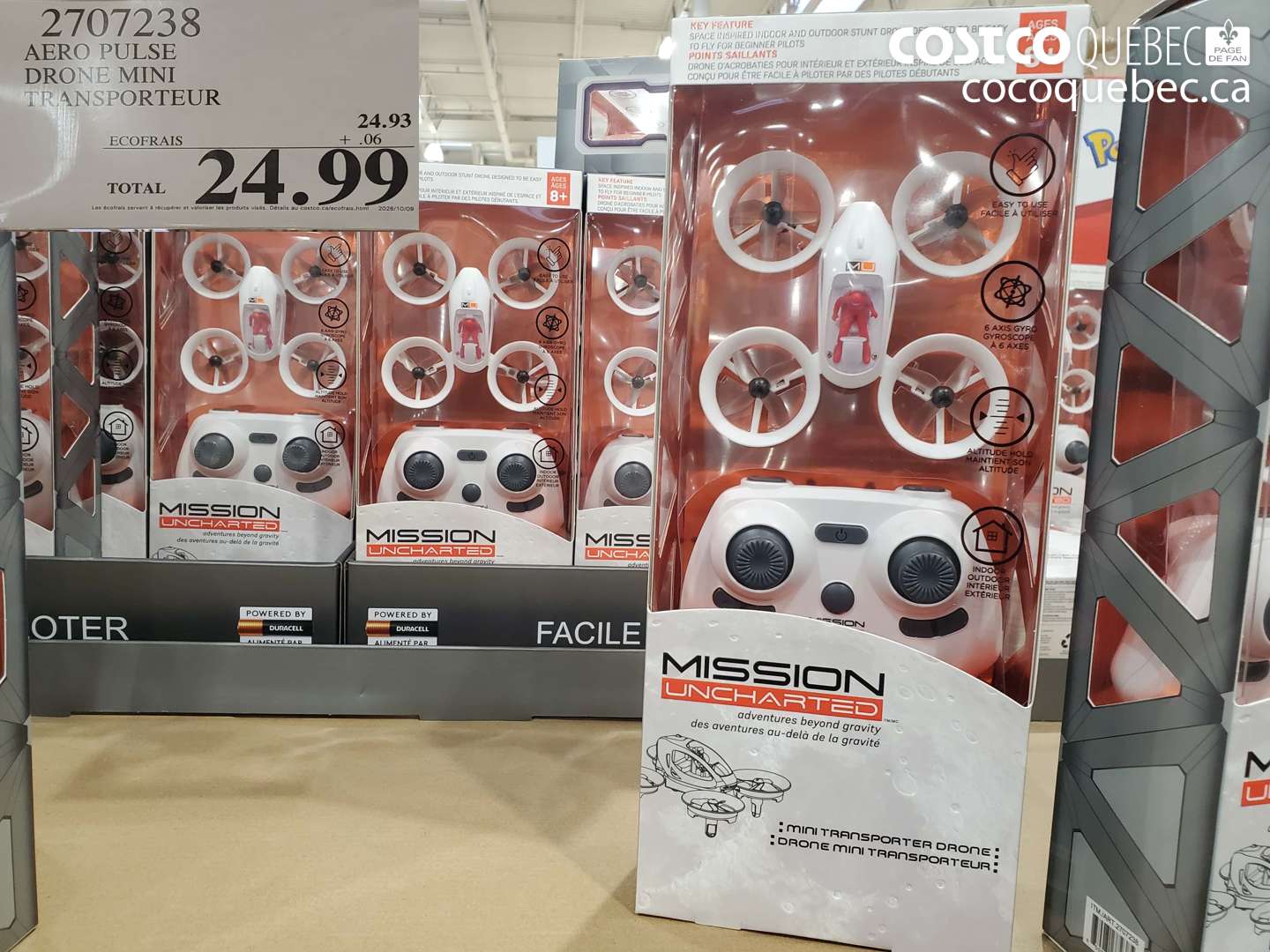 2707238 AERO PULSE DRONE MINI TRANSPORTEUR $24.99