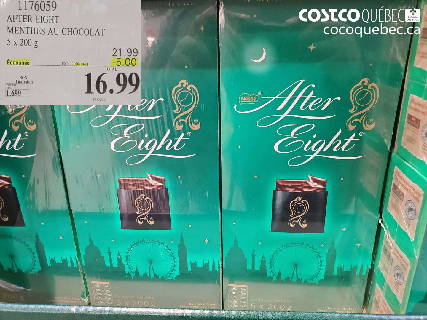 1176059 AFTER EIGHT MENTHES AU CHOCOLAT ($5.00 INSTANT SAVINGS EXPIRES ON 2026-10-11) $16.99
