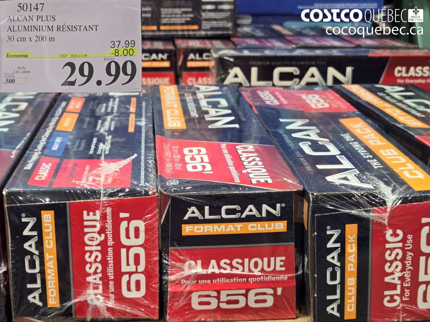 50147 ALCAN PLUS ALUMINIUM RÉSISTANT 30 CM X 200 M ($8.00 INSTANT SAVINGS EXPIRES ON 2026-11-08) $29.99