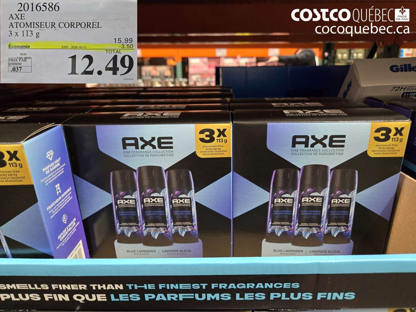 2016586 AXE ATOMISEUR CORPOREL ($3.50 INSTANT SAVINGS EXPIRES ON 2026-10-11) $12.49