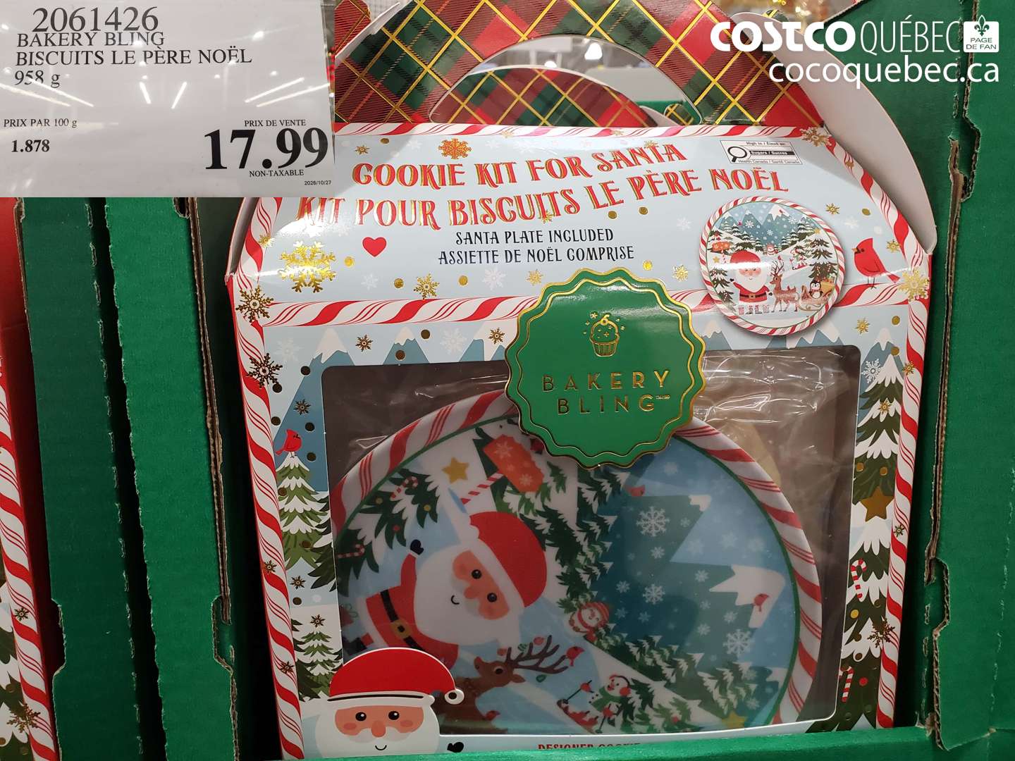 2061426 BAKERY BLING BISCUITS LE PÈRE NOËL $17.99