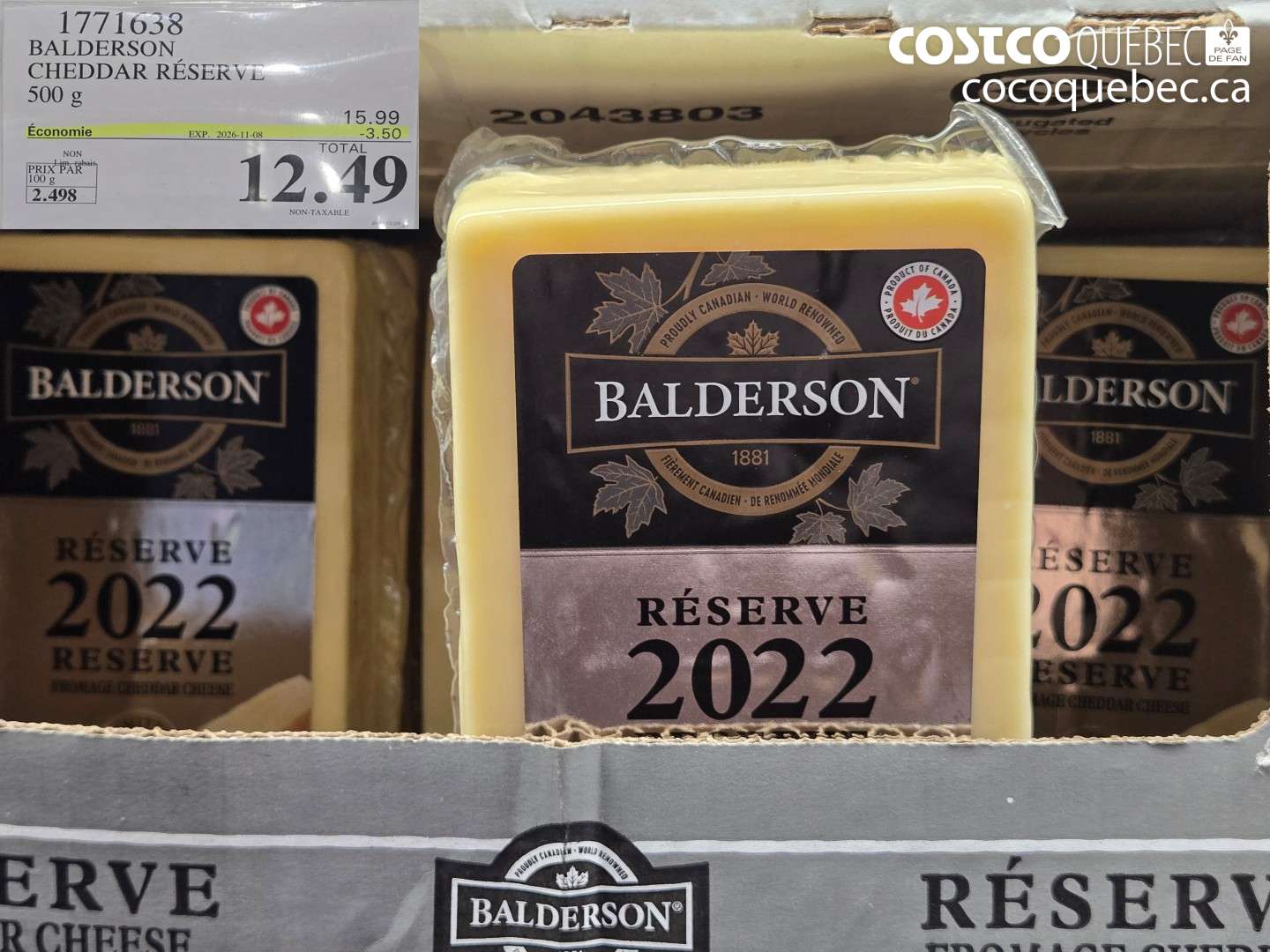 1771638 BALDERSON CHEDDAR RÉSERVE ($3.50 INSTANT SAVINGS EXPIRES ON 2026-11-08) $12.49