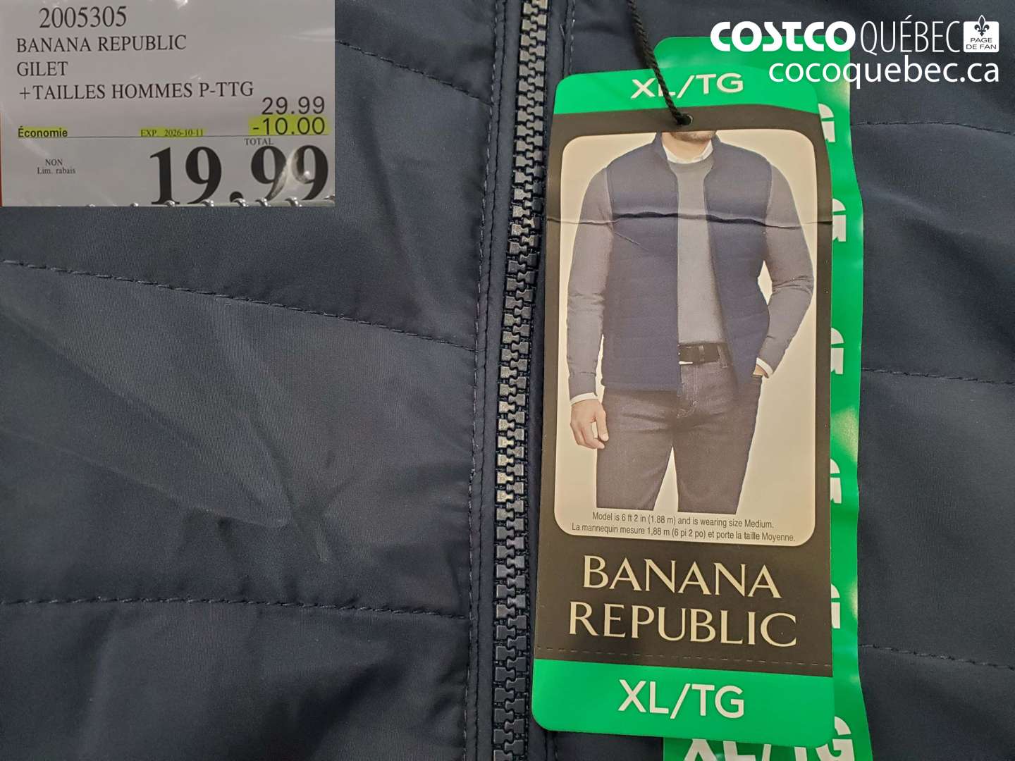 2005305 BANANA REPUBLIC GILET ($10.00 INSTANT SAVINGS EXPIRES ON 2026-10-11) $19.99