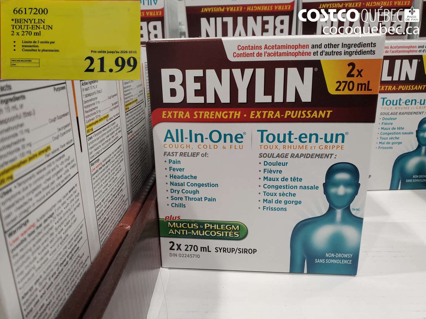 6617200 BENYLIN TOUT-EN-UN 2 X 270 ML (EXPIRES ON 2026-10-11) $21.99